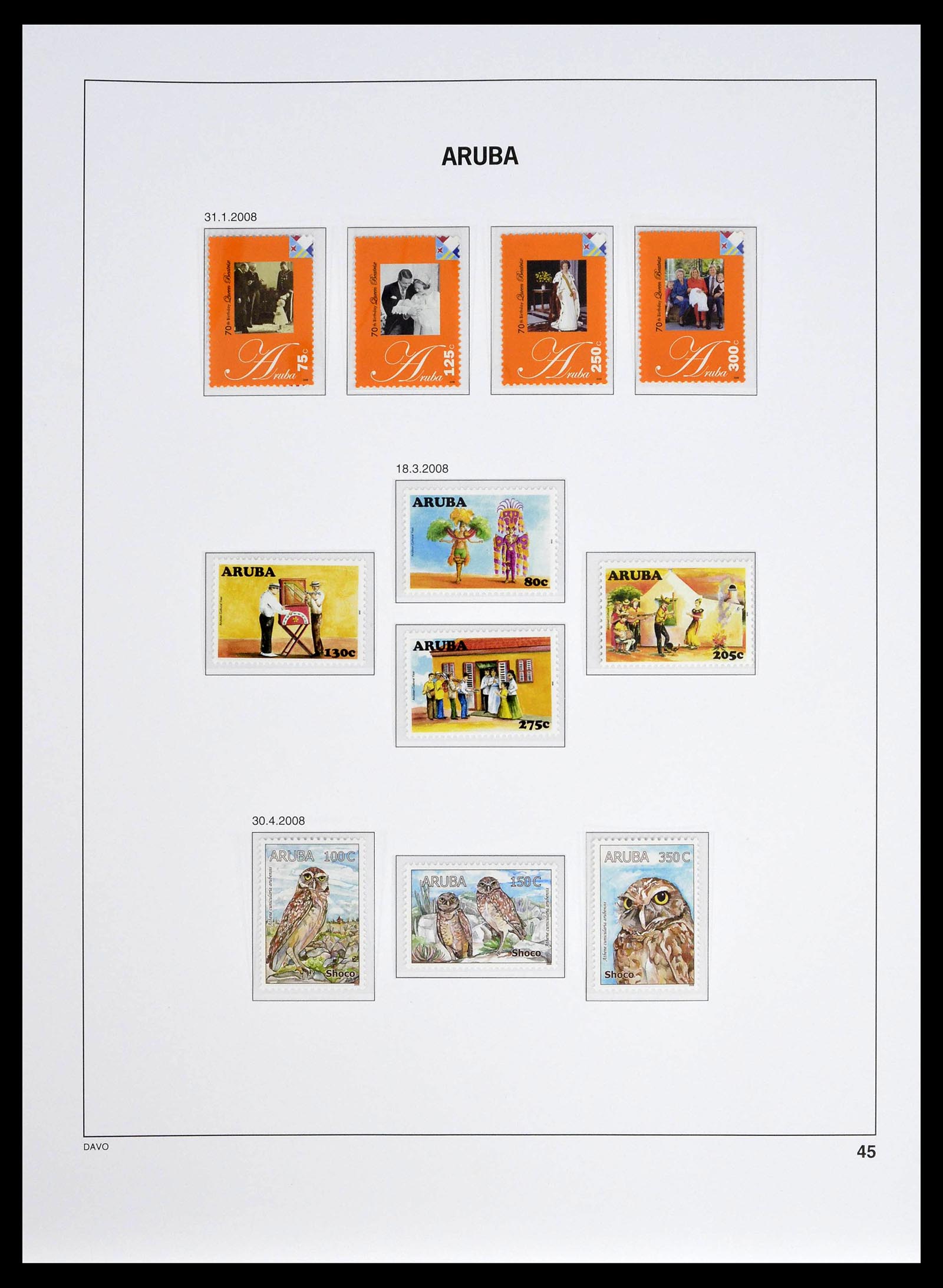 39361 0045 - Stamp collection 39361 Aruba 1986-2013.
