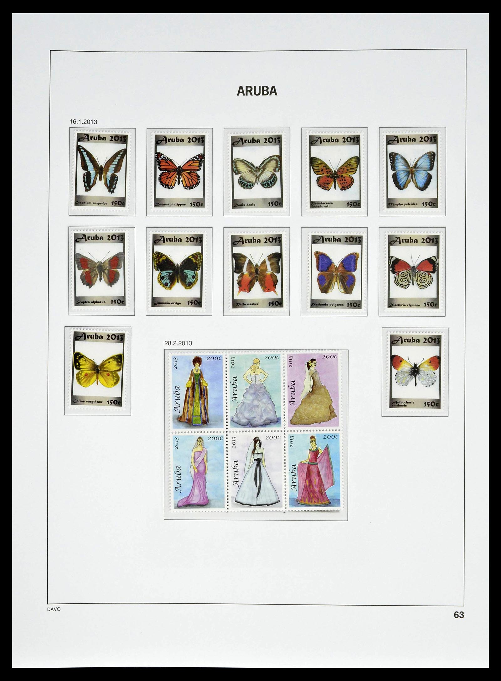 39361 0063 - Postzegelverzameling 39361 Aruba 1986-2013.