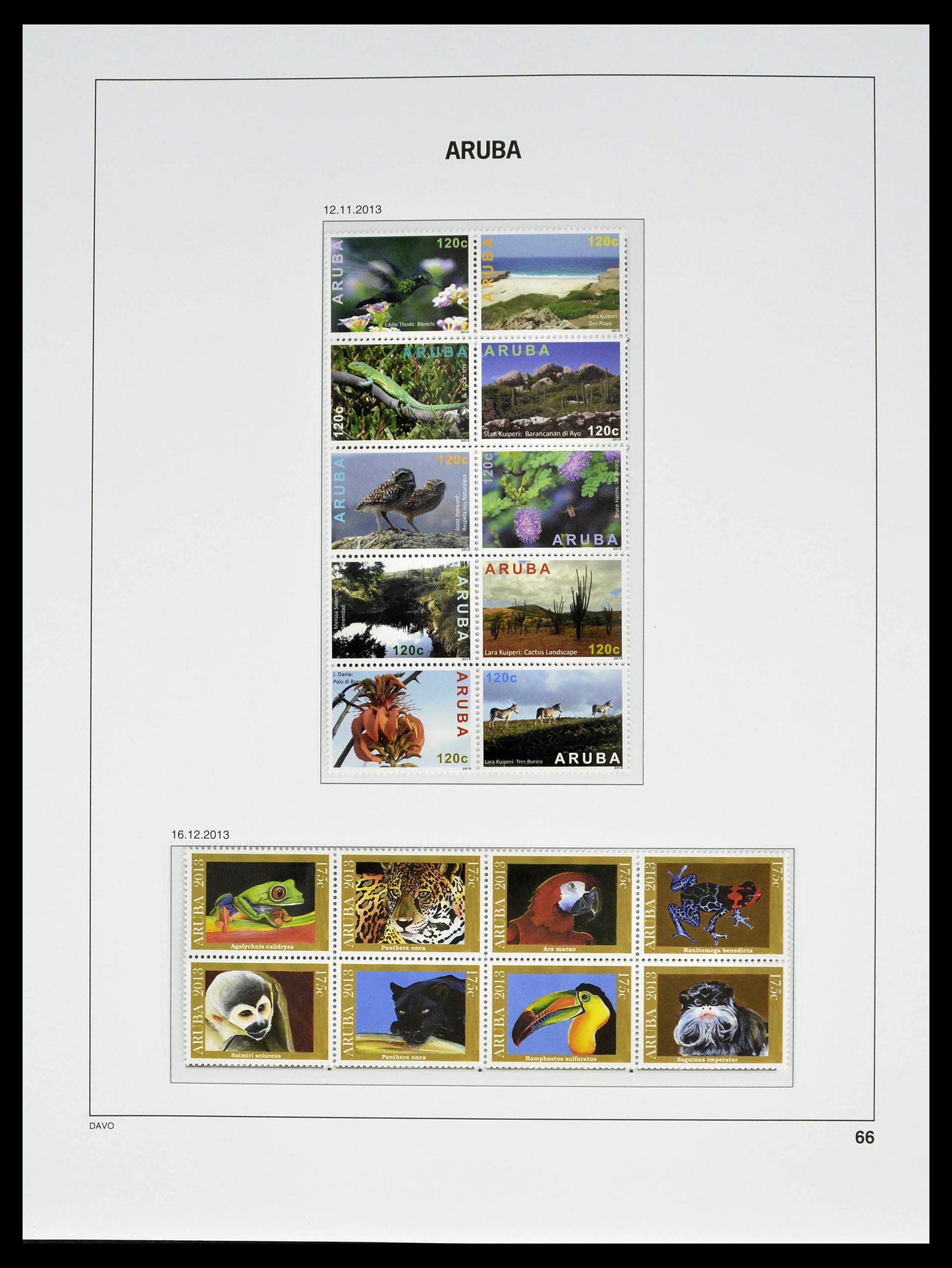 39361 0066 - Postzegelverzameling 39361 Aruba 1986-2013.