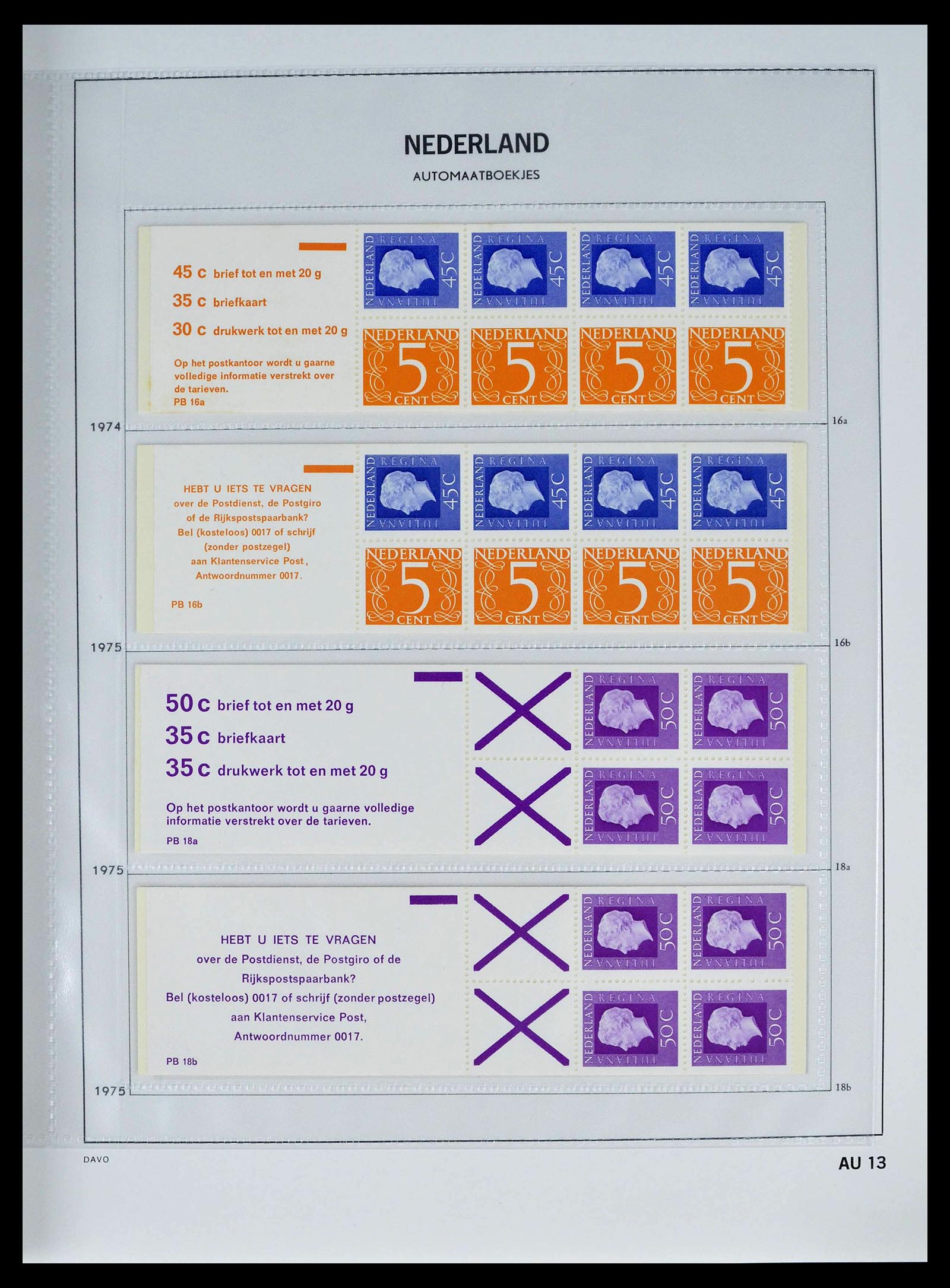 39362 0013 - Stamp collection 39362 Netherlands stamp booklets 1964-2003.