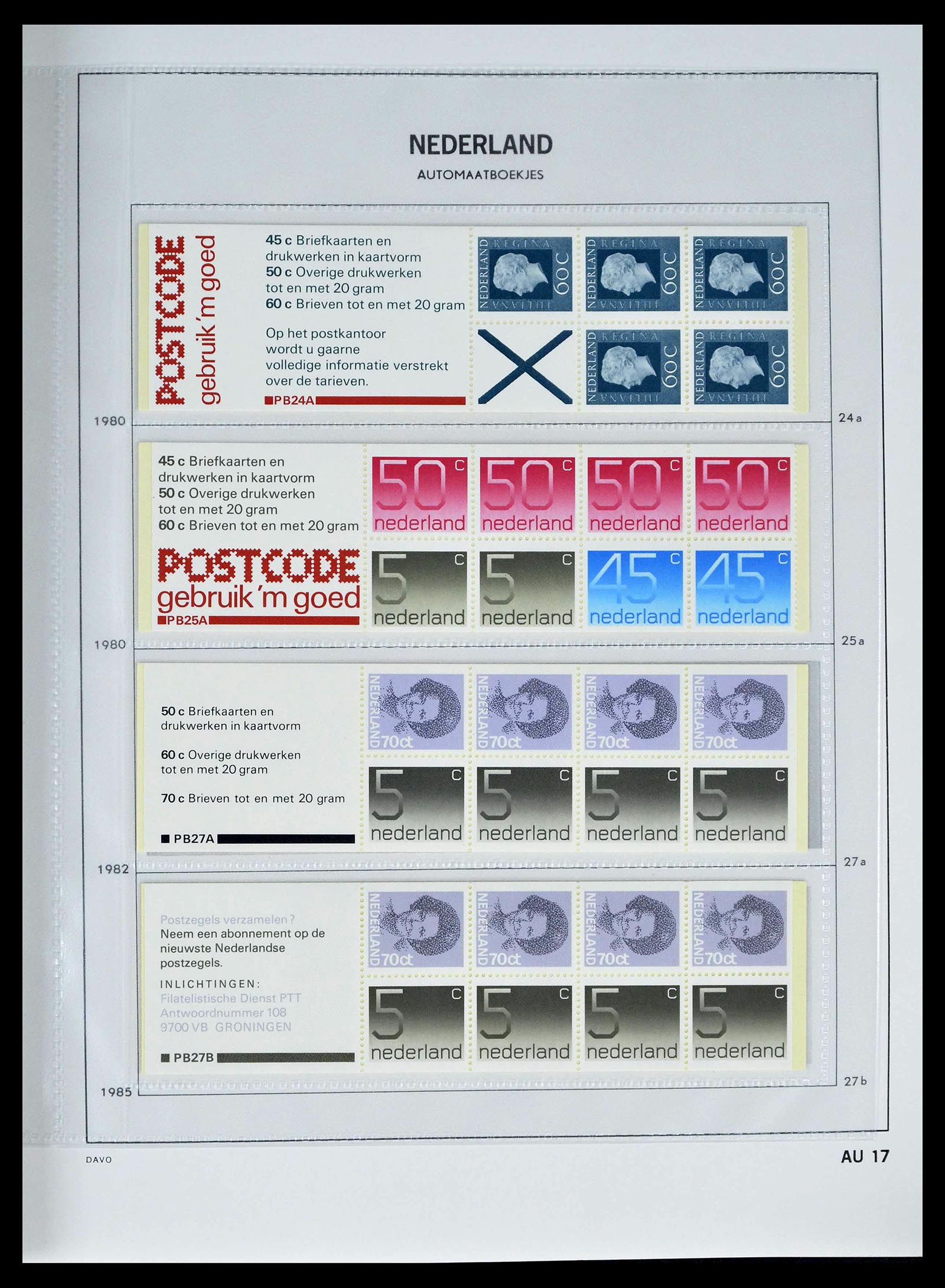 39362 0017 - Stamp collection 39362 Netherlands stamp booklets 1964-2003.