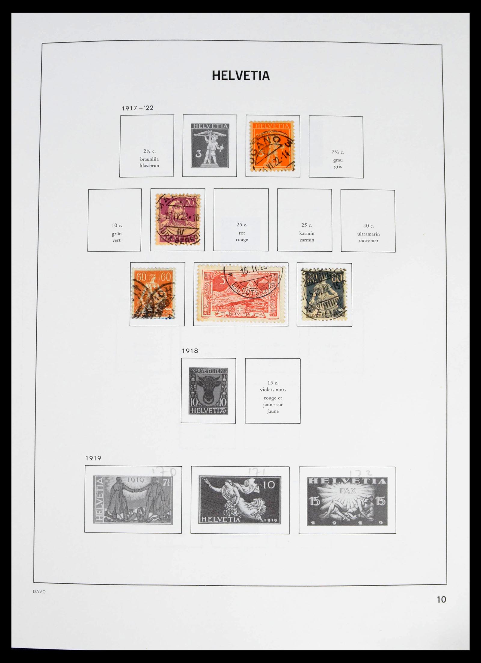 39363 0004 - Postzegelverzameling 39363 Zwitserland 1939-2013.