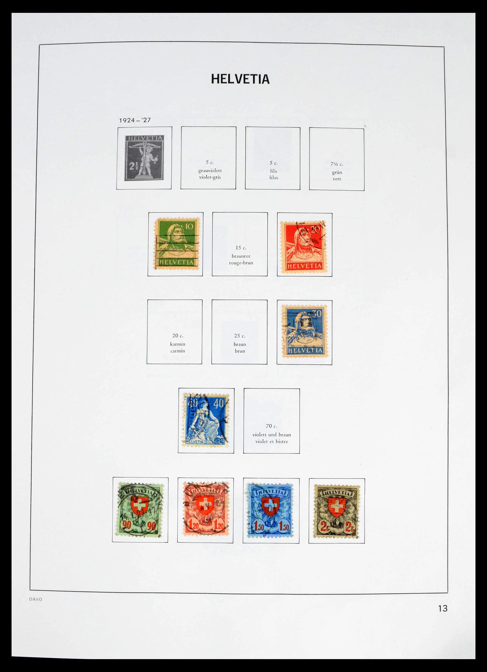 39363 0005 - Postzegelverzameling 39363 Zwitserland 1939-2013.