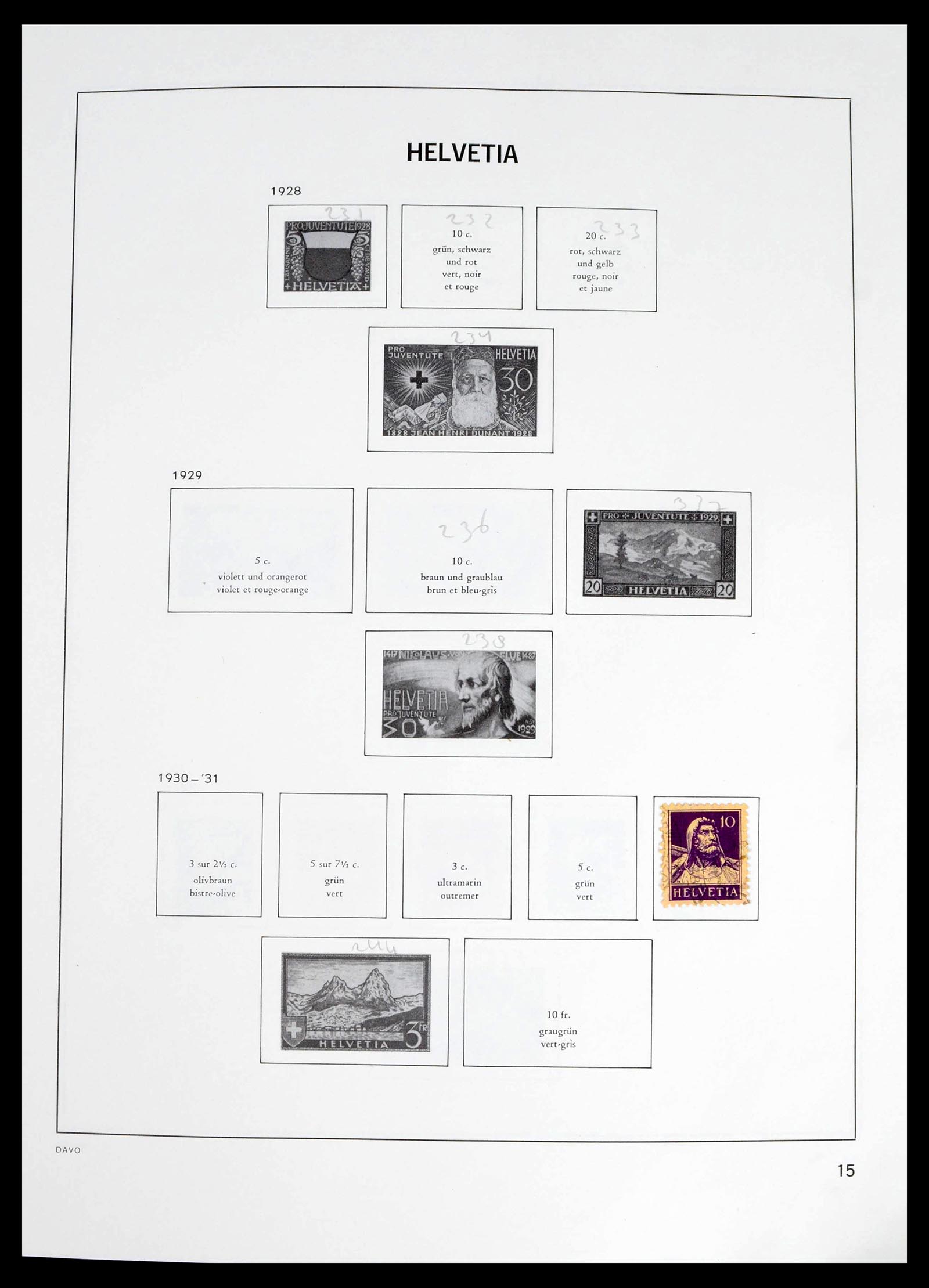 39363 0007 - Postzegelverzameling 39363 Zwitserland 1939-2013.