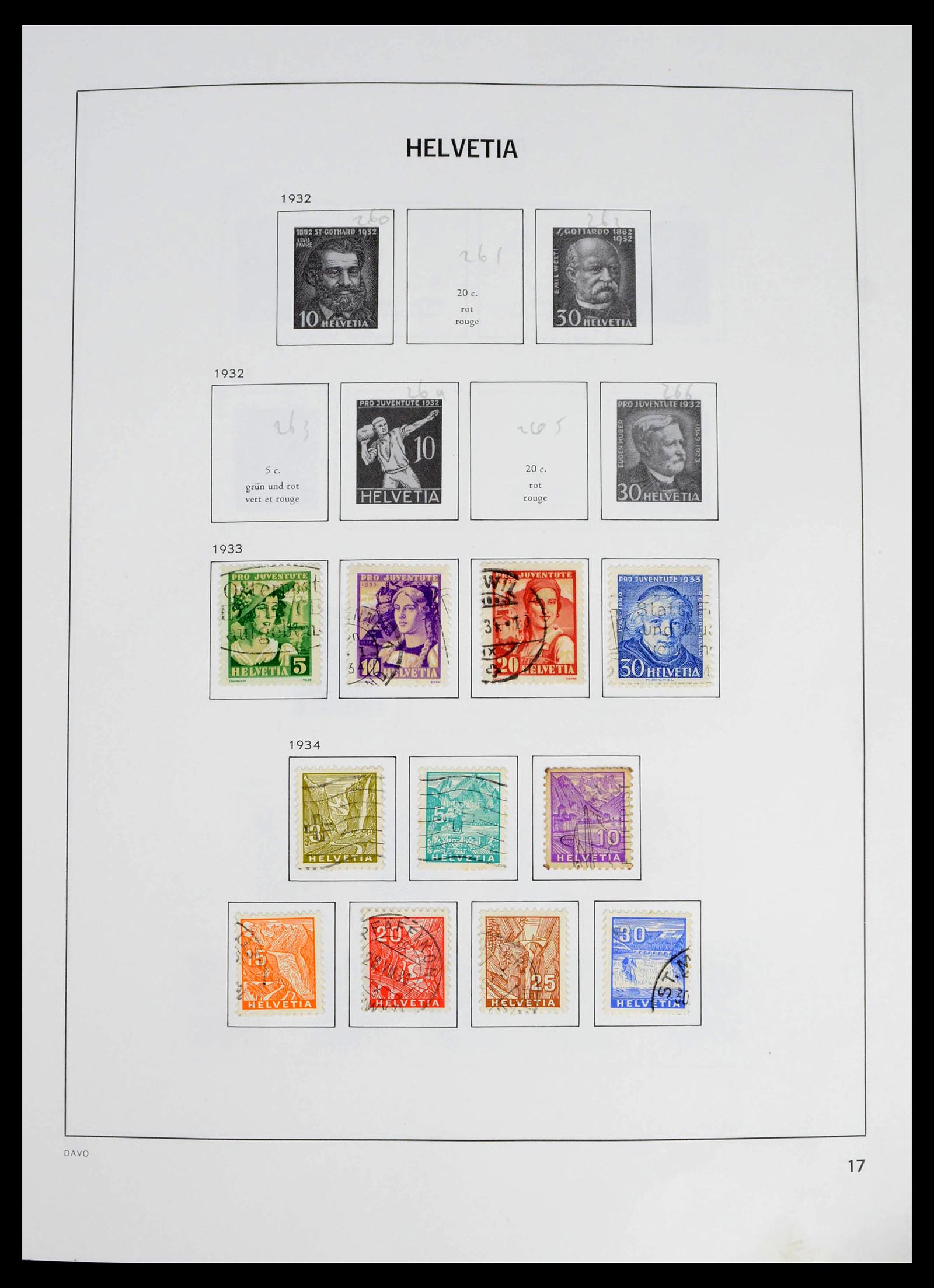 39363 0009 - Postzegelverzameling 39363 Zwitserland 1939-2013.