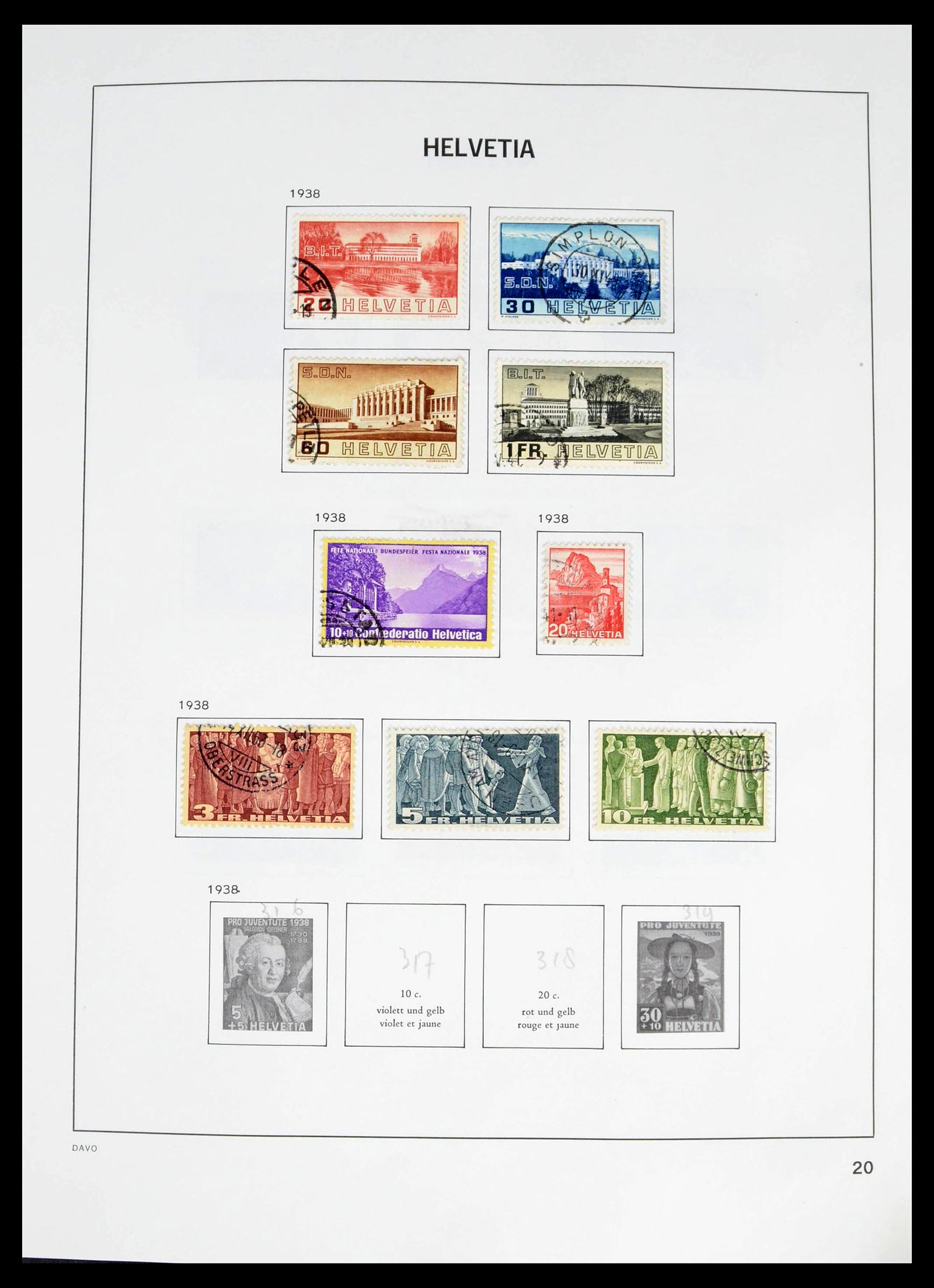 39363 0012 - Postzegelverzameling 39363 Zwitserland 1939-2013.