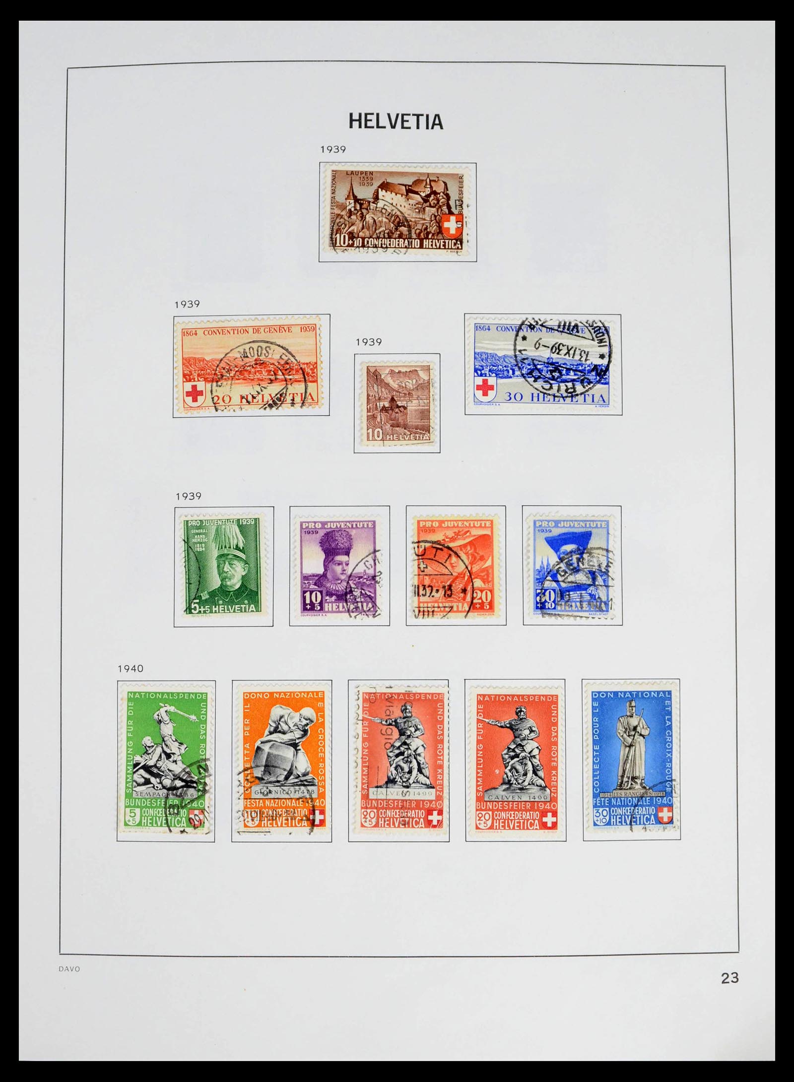 39363 0014 - Postzegelverzameling 39363 Zwitserland 1939-2013.