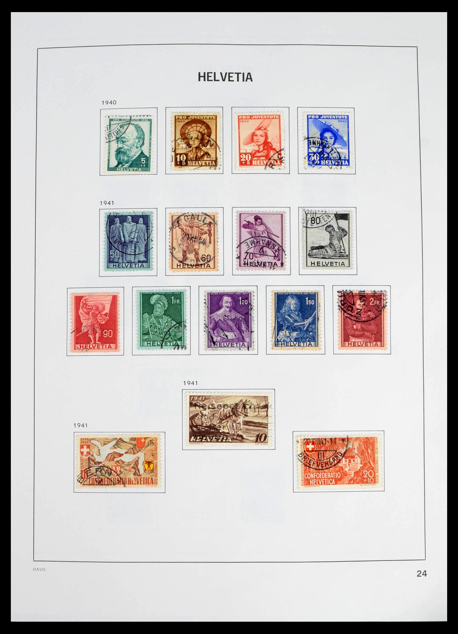 39363 0015 - Postzegelverzameling 39363 Zwitserland 1939-2013.