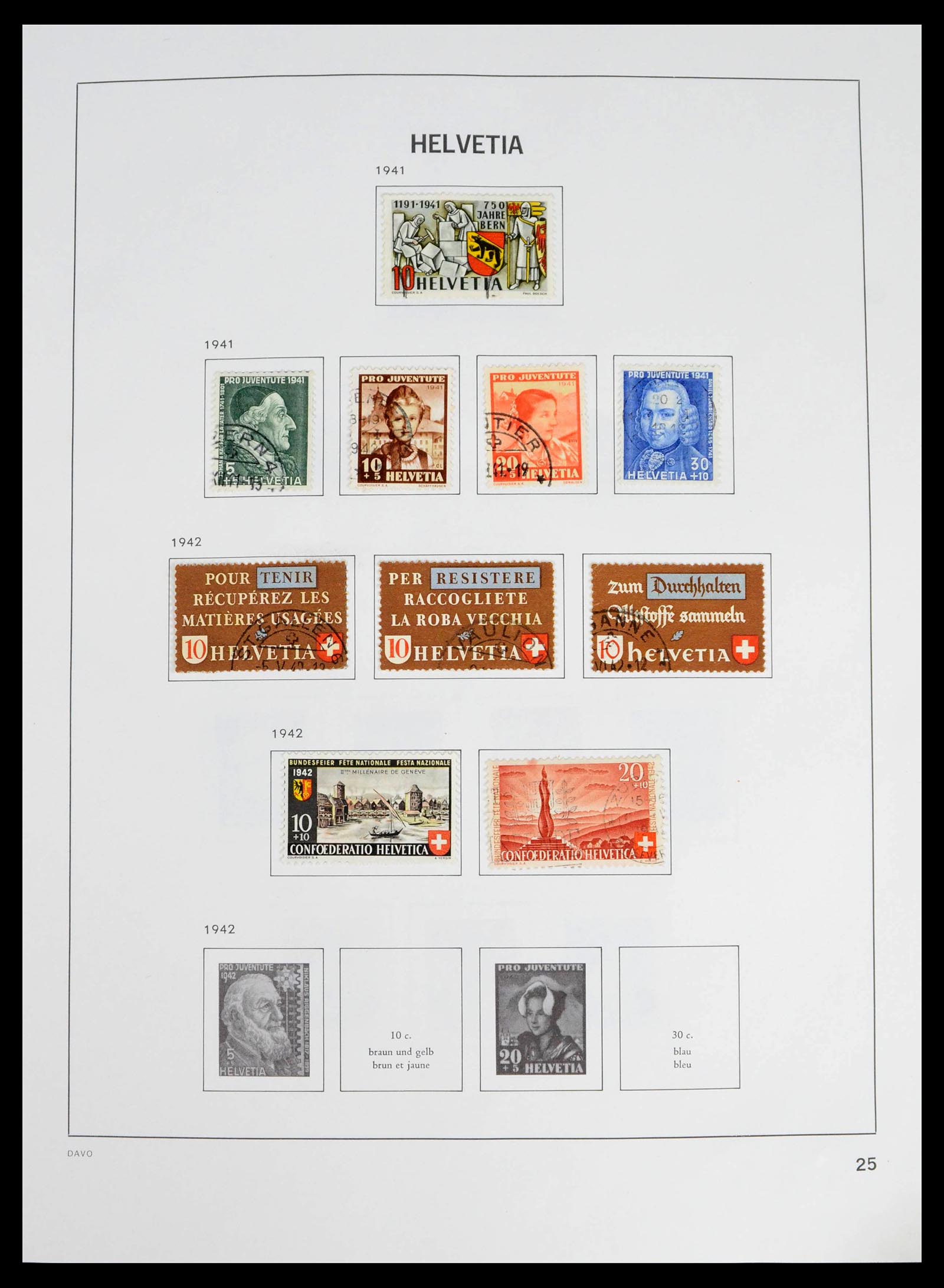 39363 0016 - Stamp collection 39363 Switzerland 1939-2013.