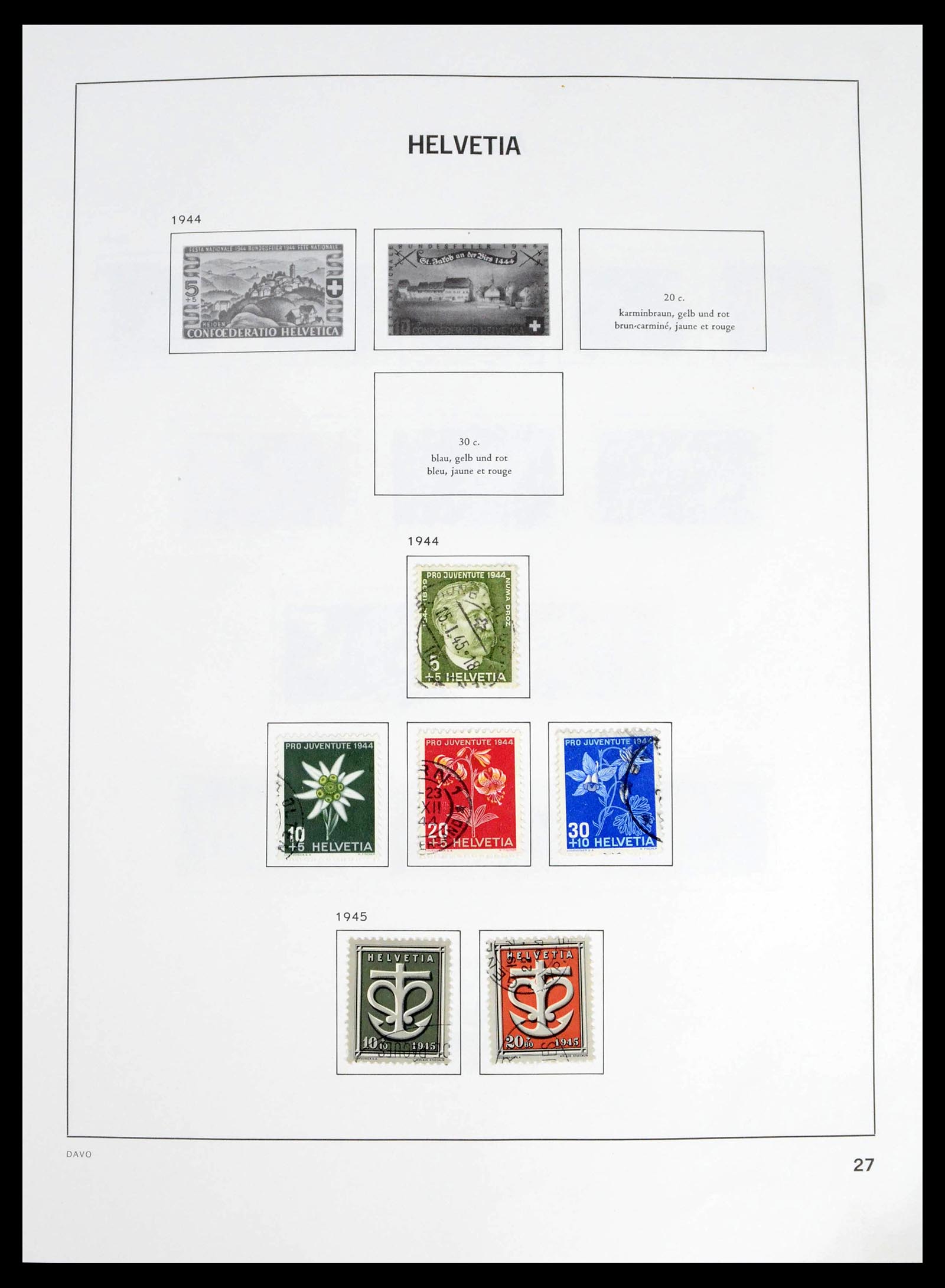 39363 0018 - Stamp collection 39363 Switzerland 1939-2013.