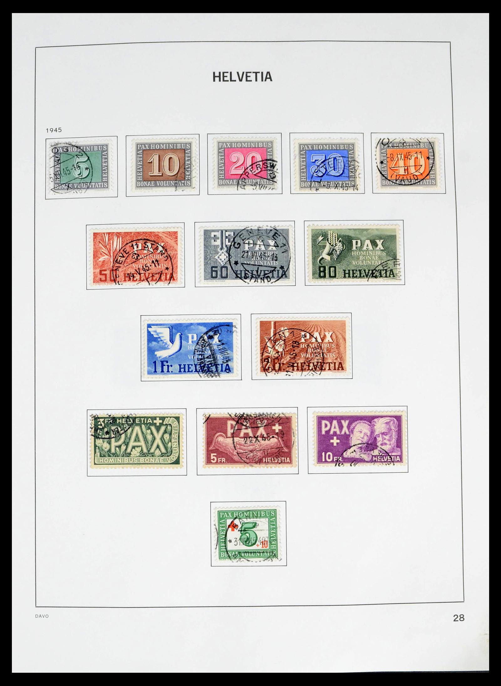 39363 0019 - Postzegelverzameling 39363 Zwitserland 1939-2013.