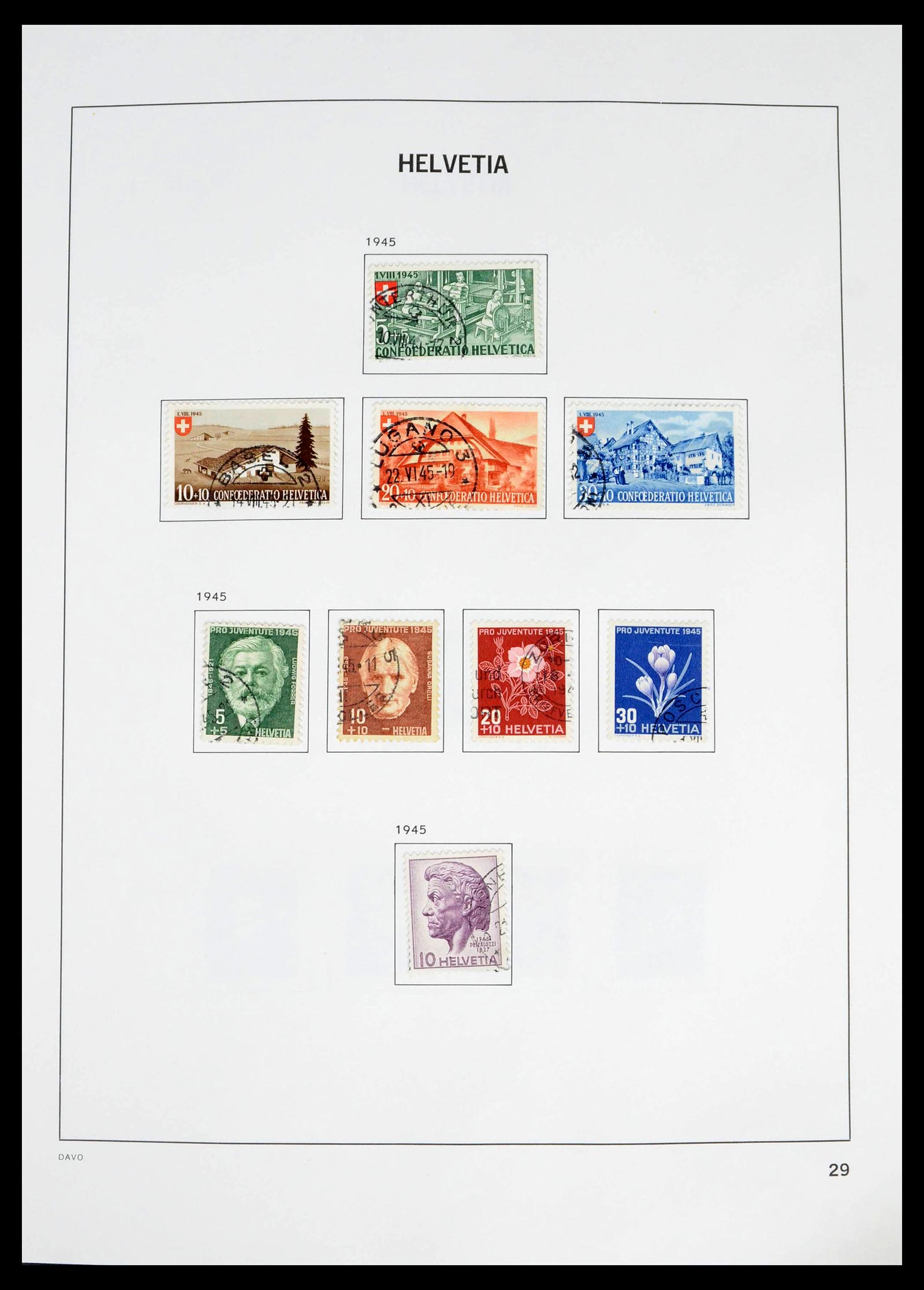 39363 0020 - Postzegelverzameling 39363 Zwitserland 1939-2013.