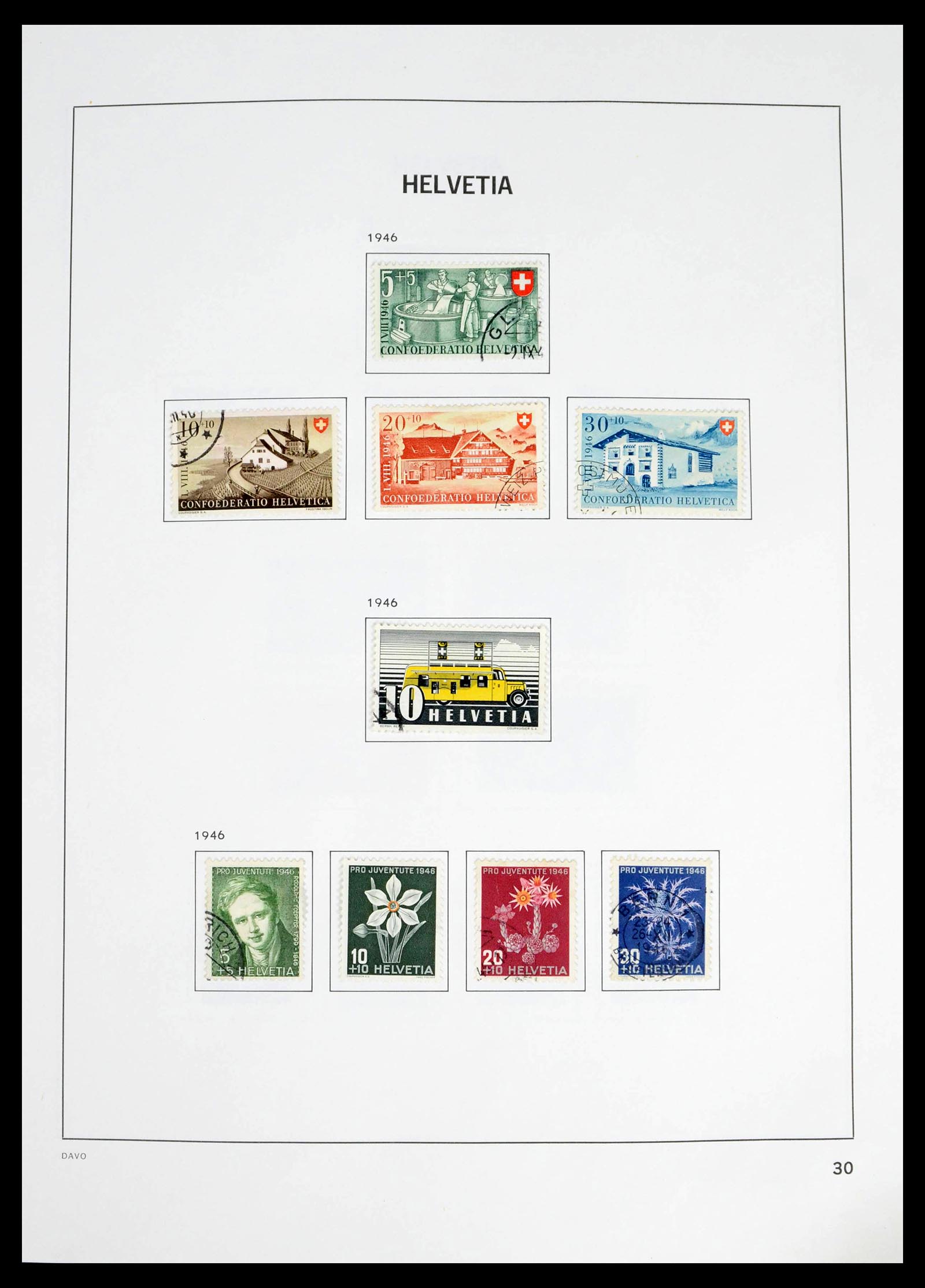 39363 0021 - Stamp collection 39363 Switzerland 1939-2013.