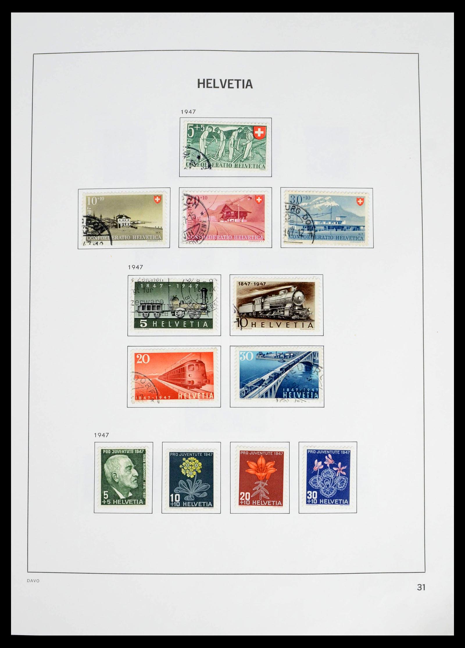 39363 0022 - Stamp collection 39363 Switzerland 1939-2013.