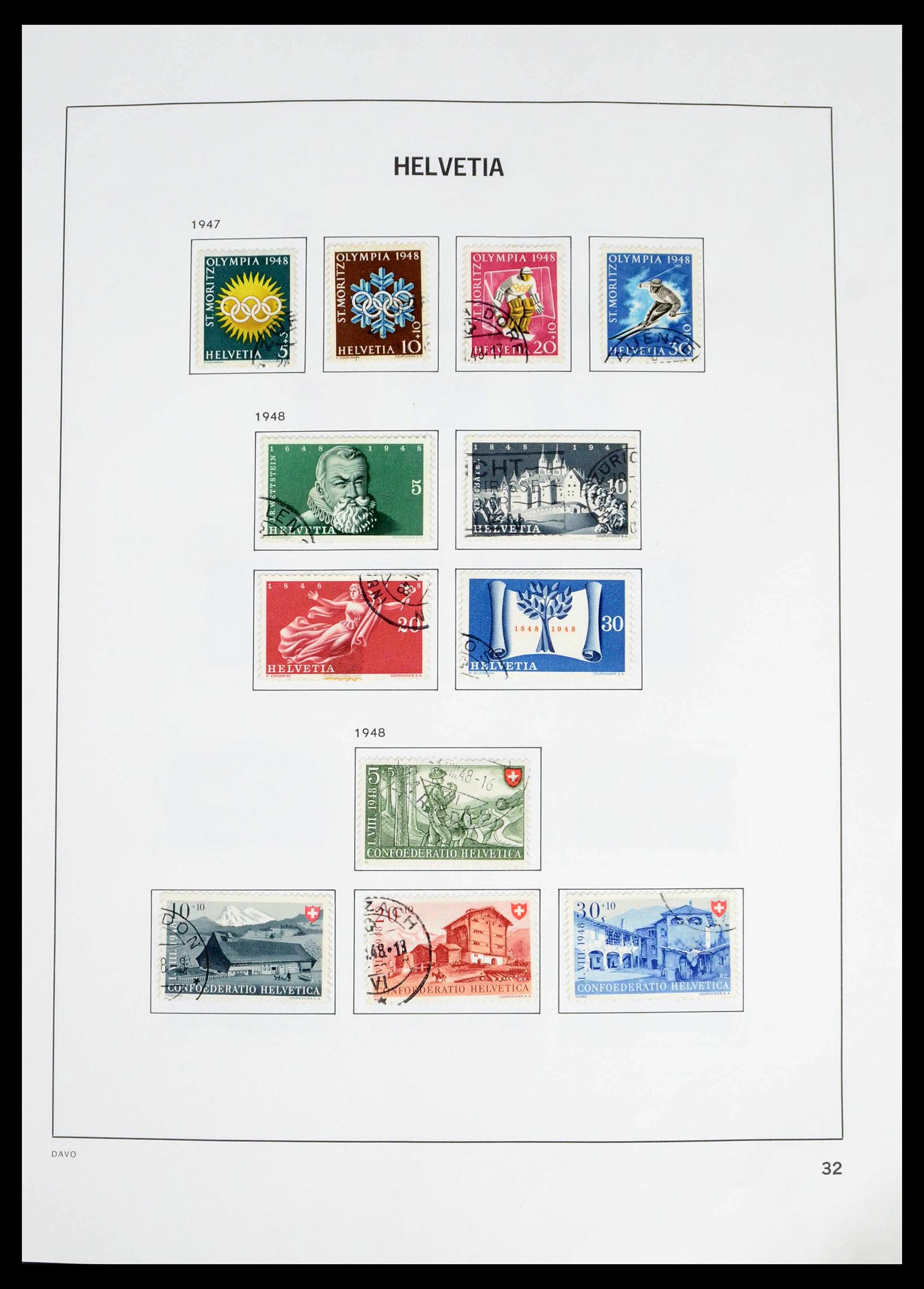 39363 0023 - Stamp collection 39363 Switzerland 1939-2013.