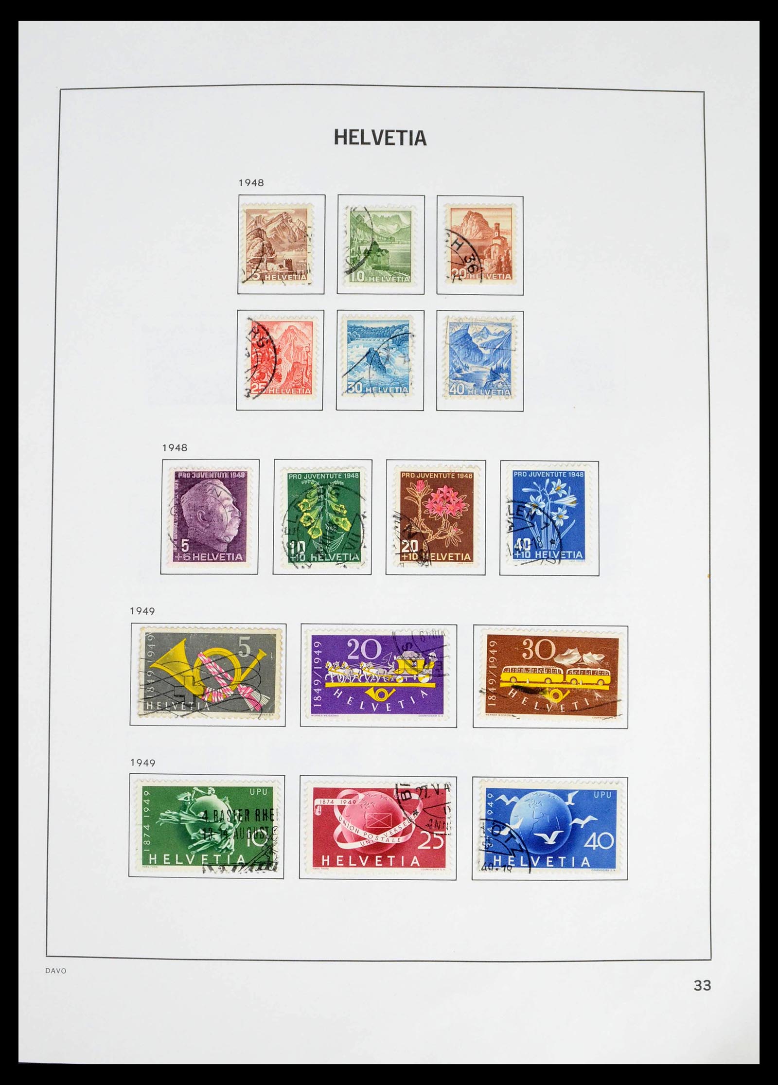39363 0024 - Stamp collection 39363 Switzerland 1939-2013.