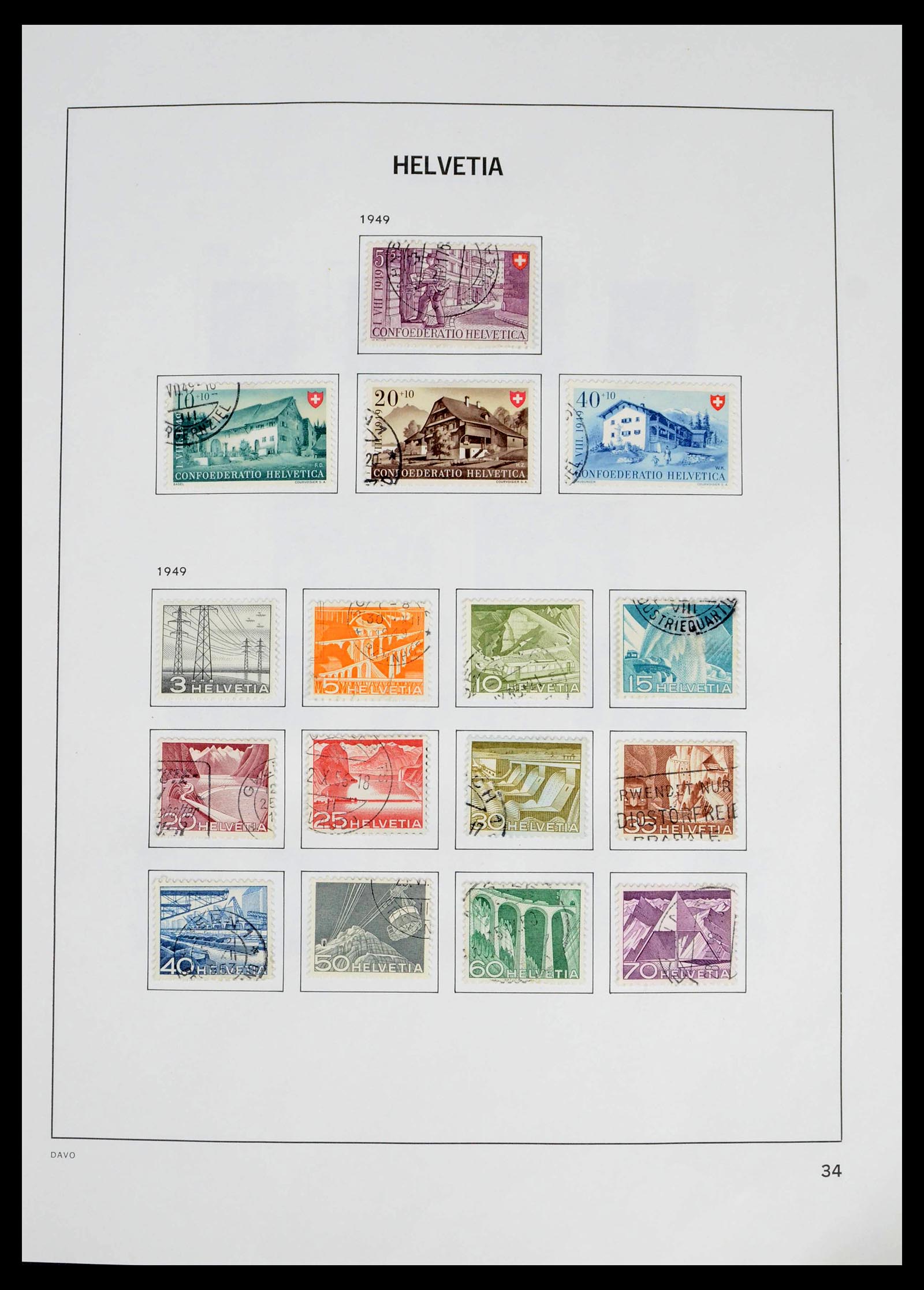 39363 0025 - Stamp collection 39363 Switzerland 1939-2013.