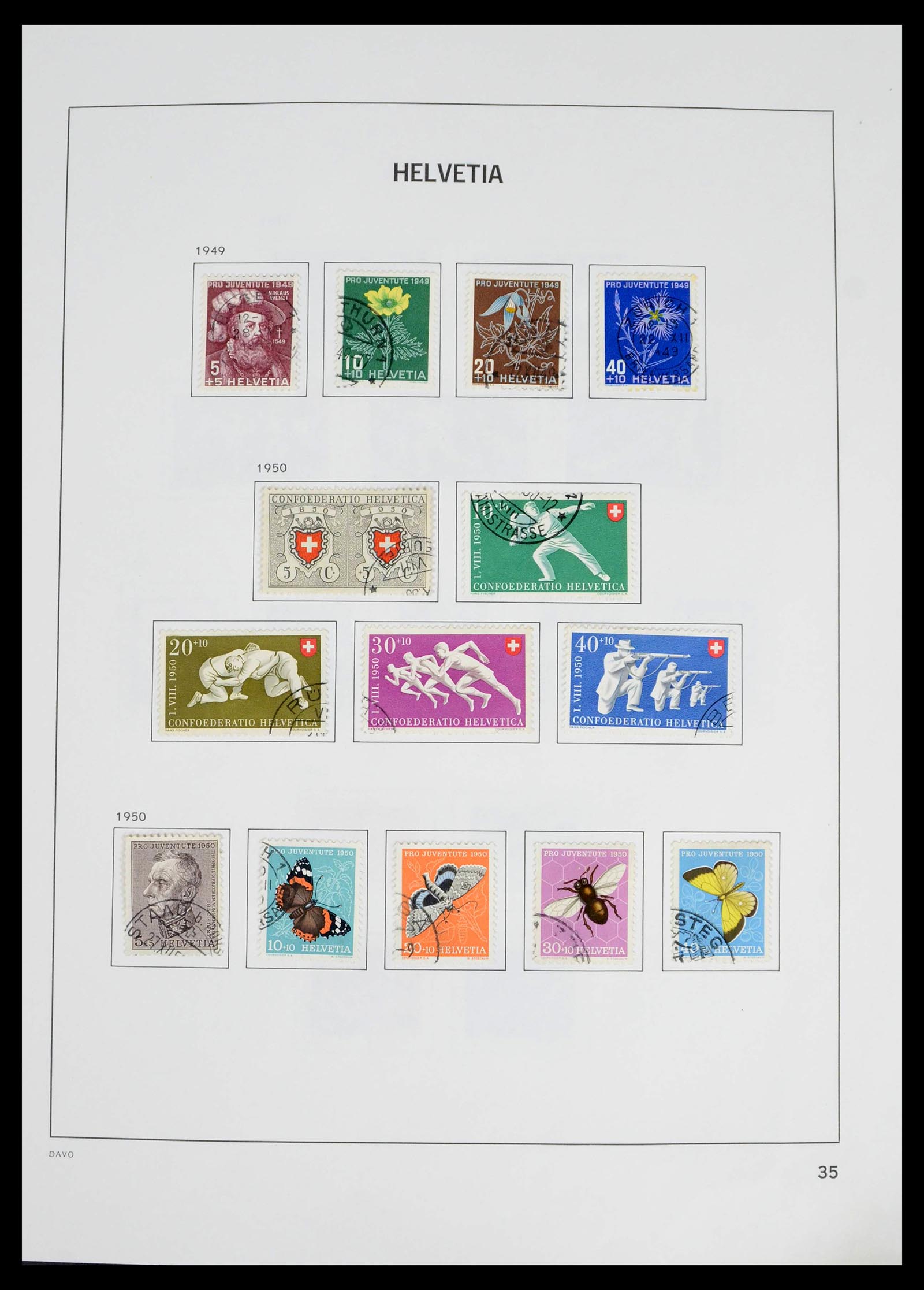 39363 0026 - Stamp collection 39363 Switzerland 1939-2013.