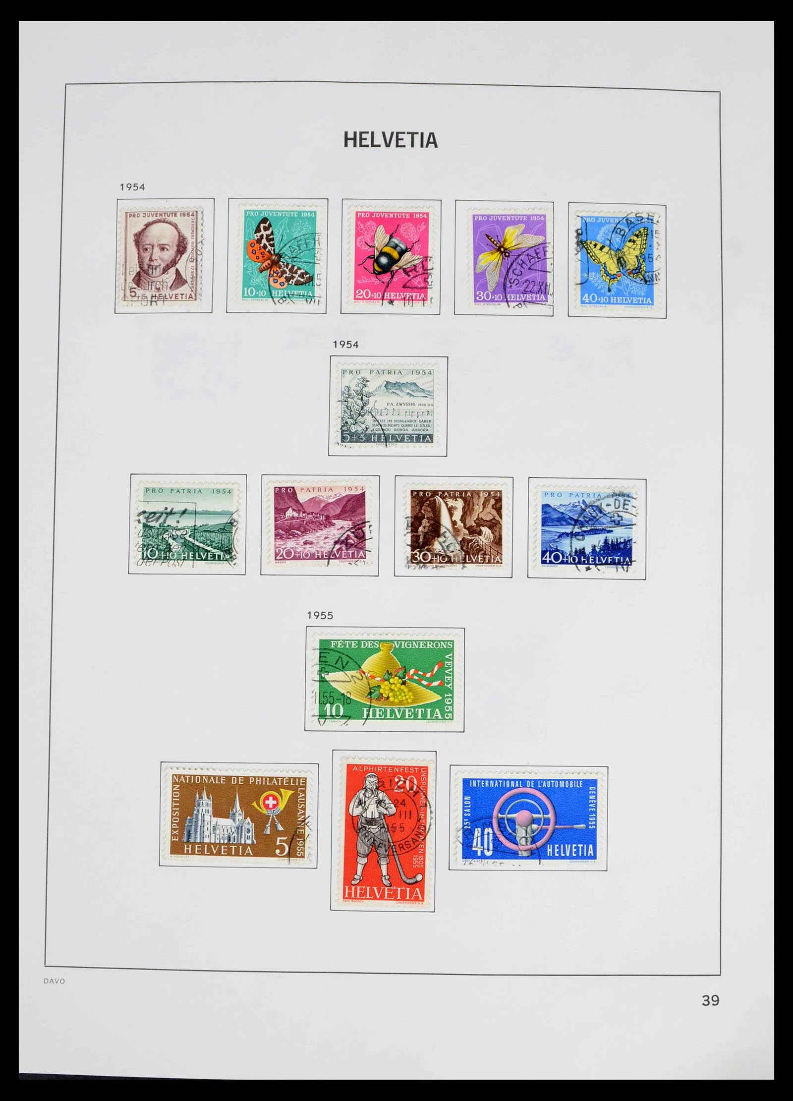 39363 0030 - Stamp collection 39363 Switzerland 1939-2013.