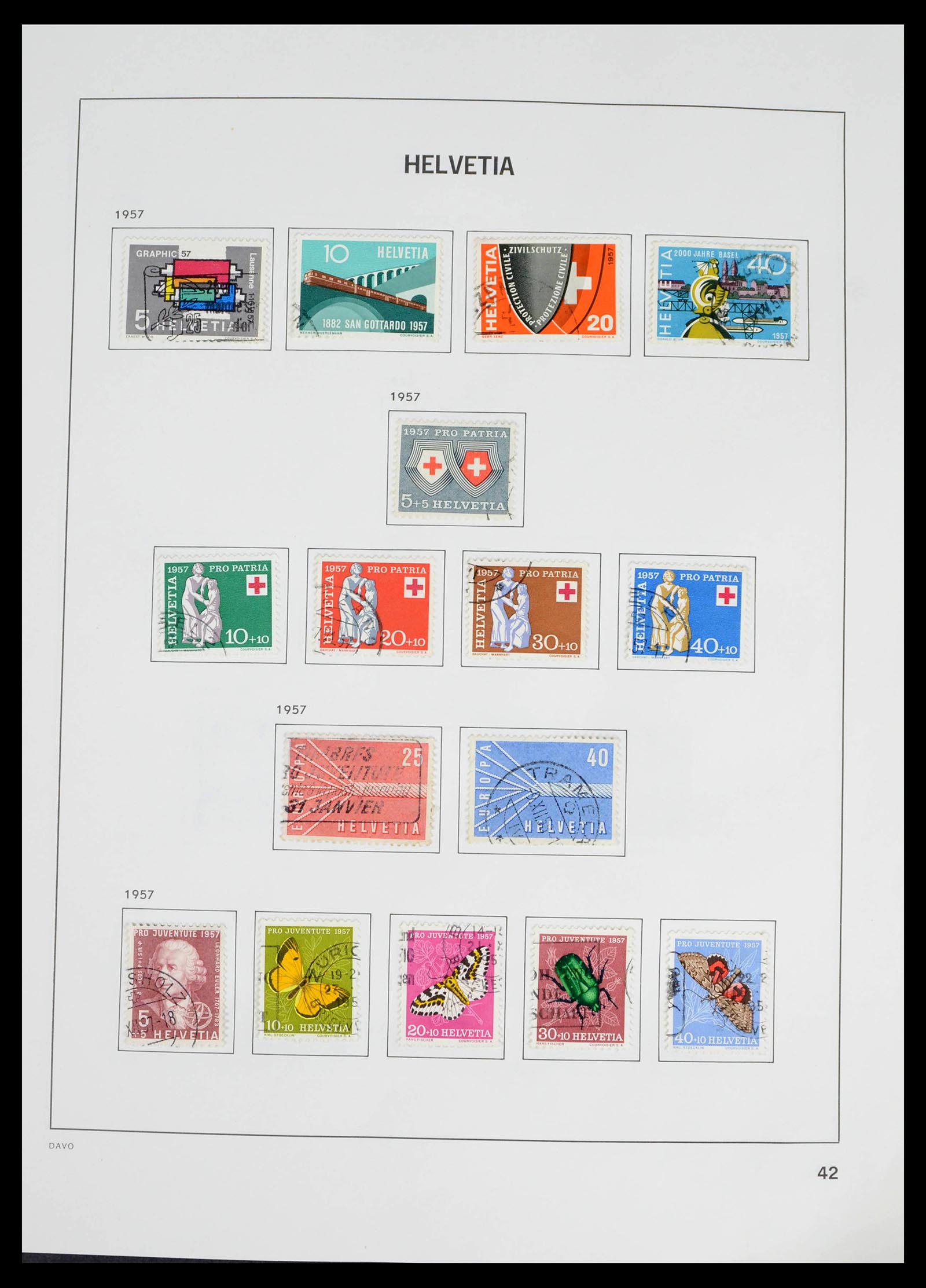 39363 0033 - Stamp collection 39363 Switzerland 1939-2013.