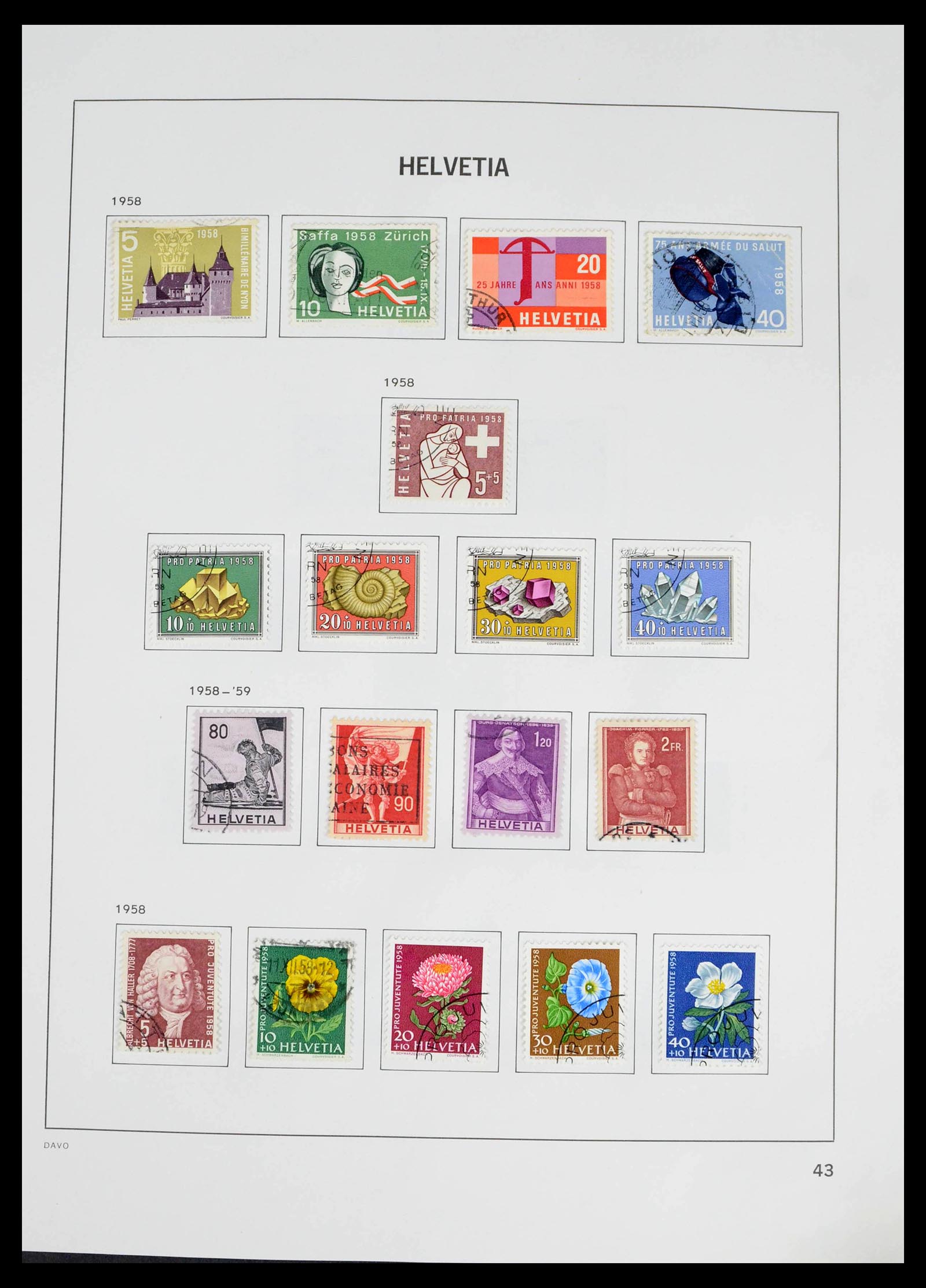 39363 0034 - Stamp collection 39363 Switzerland 1939-2013.