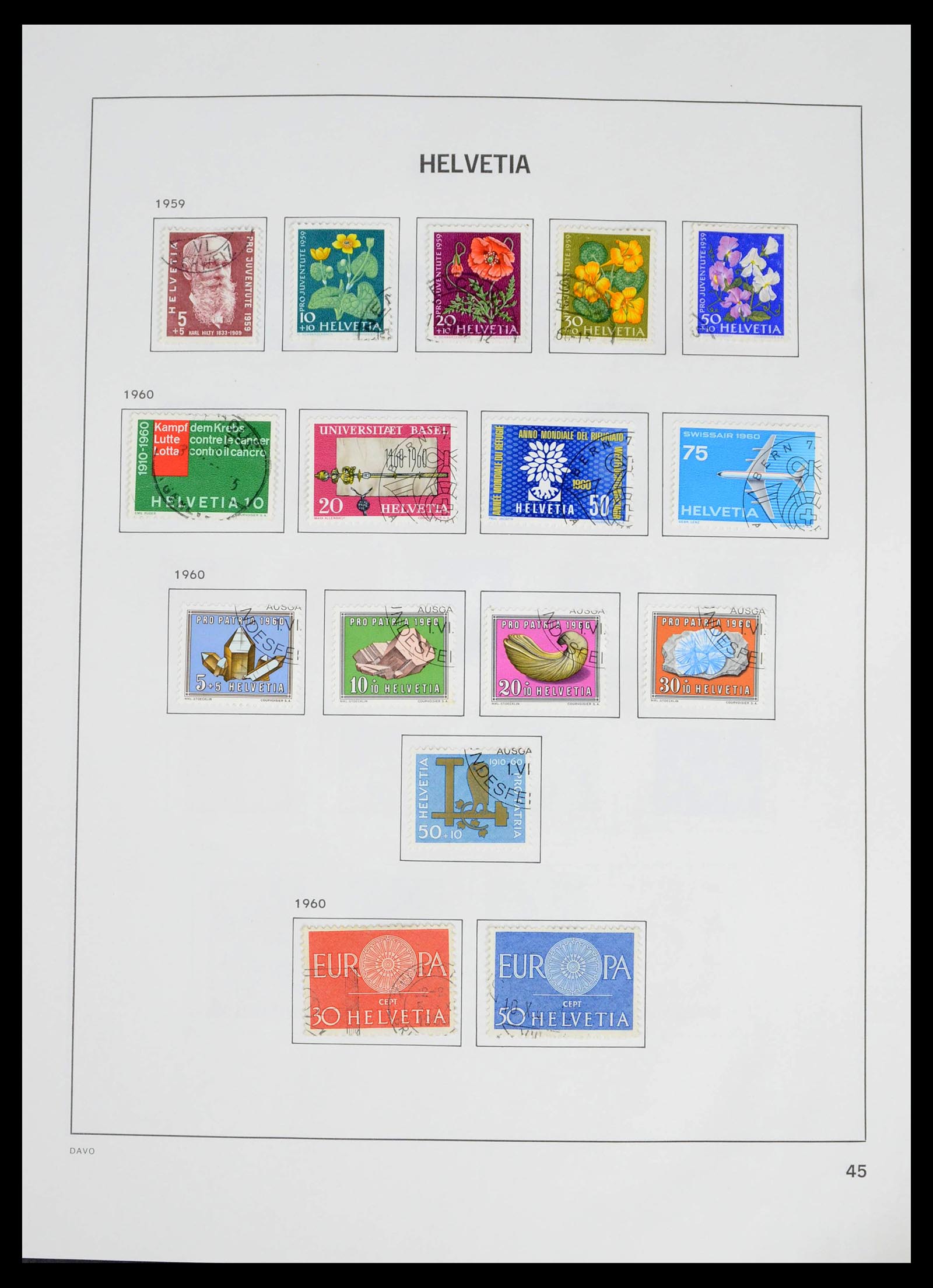 39363 0036 - Stamp collection 39363 Switzerland 1939-2013.