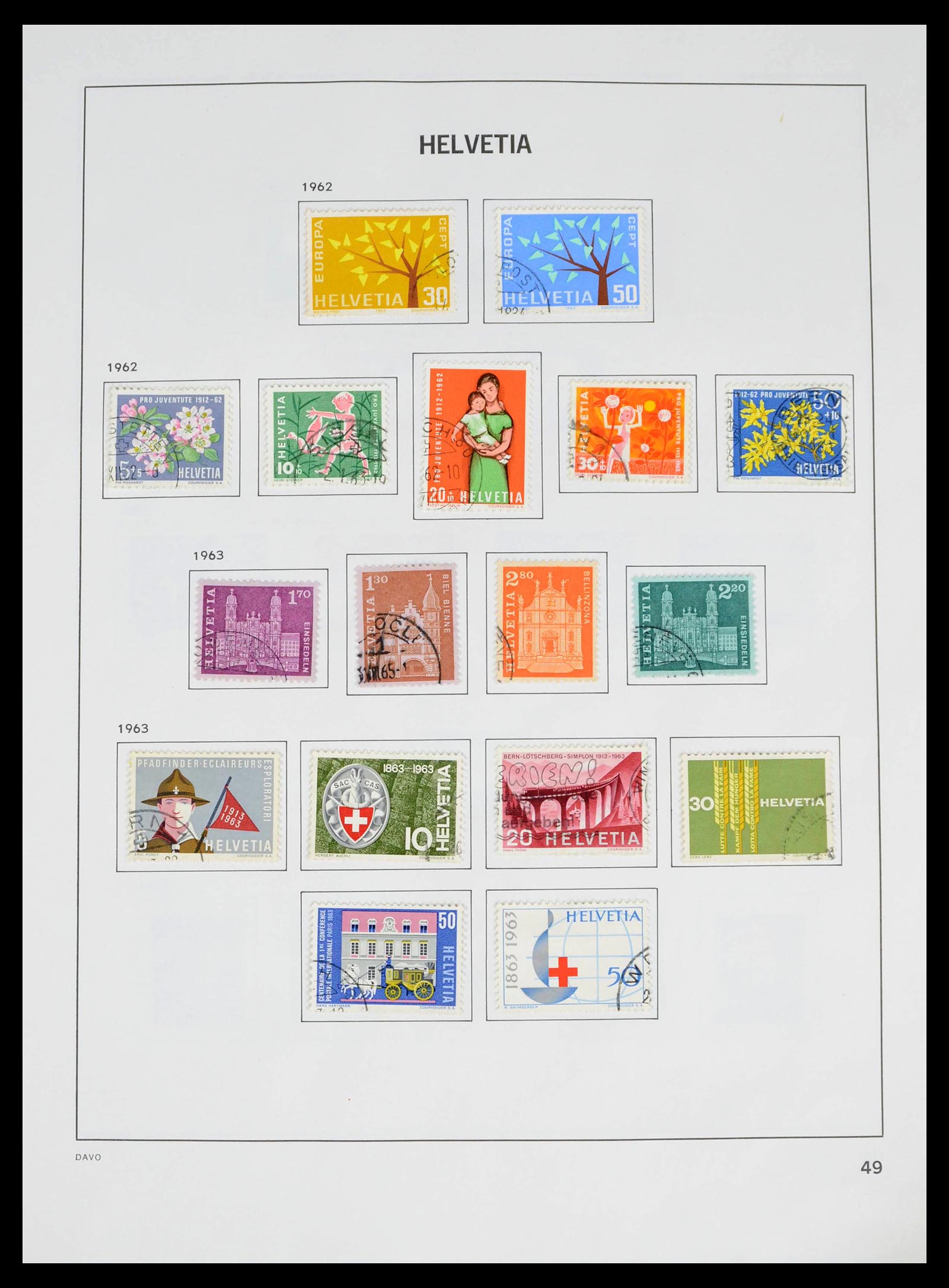 39363 0040 - Stamp collection 39363 Switzerland 1939-2013.