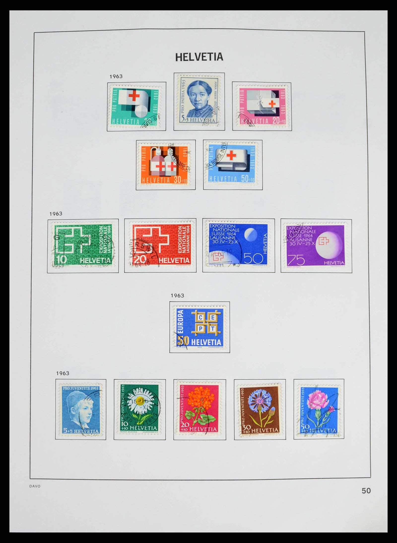 39363 0041 - Postzegelverzameling 39363 Zwitserland 1939-2013.