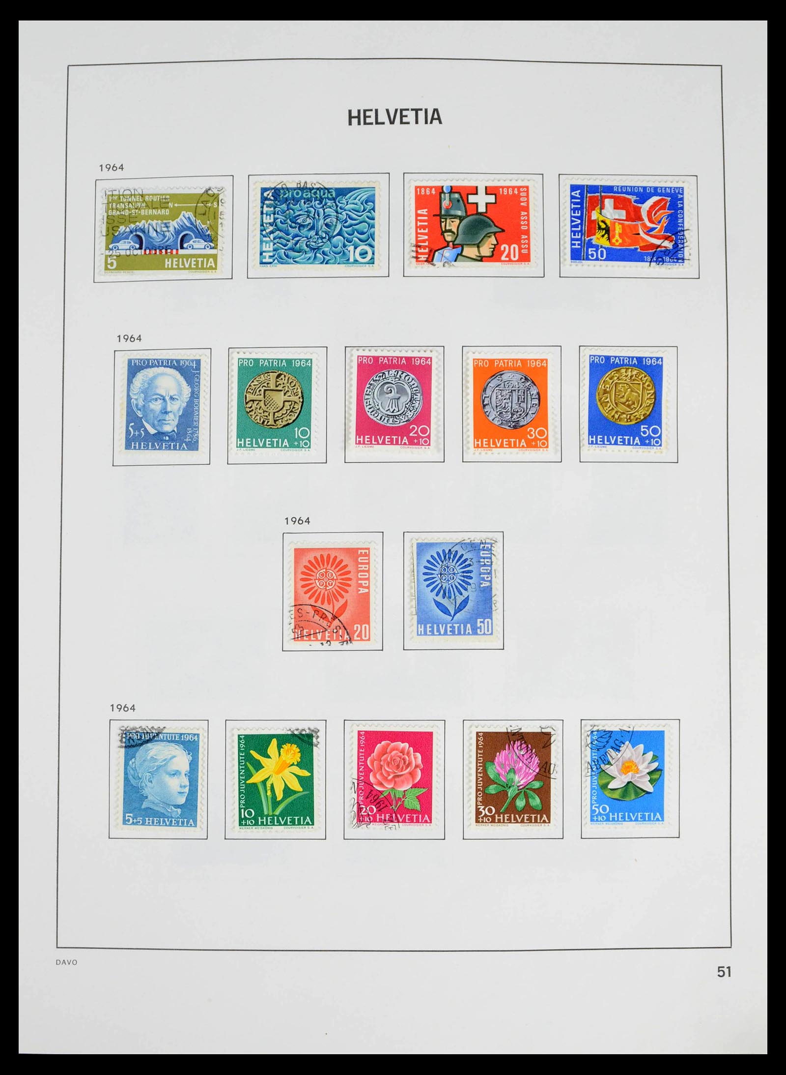 39363 0042 - Stamp collection 39363 Switzerland 1939-2013.