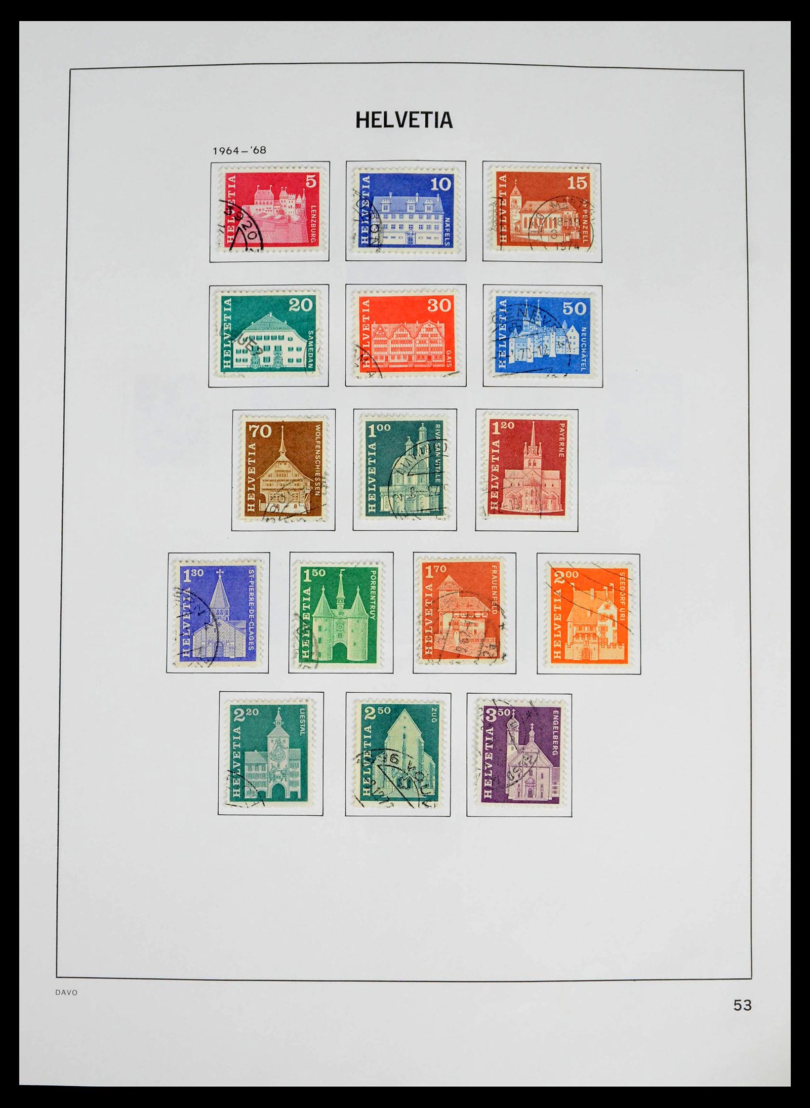 39363 0044 - Postzegelverzameling 39363 Zwitserland 1939-2013.