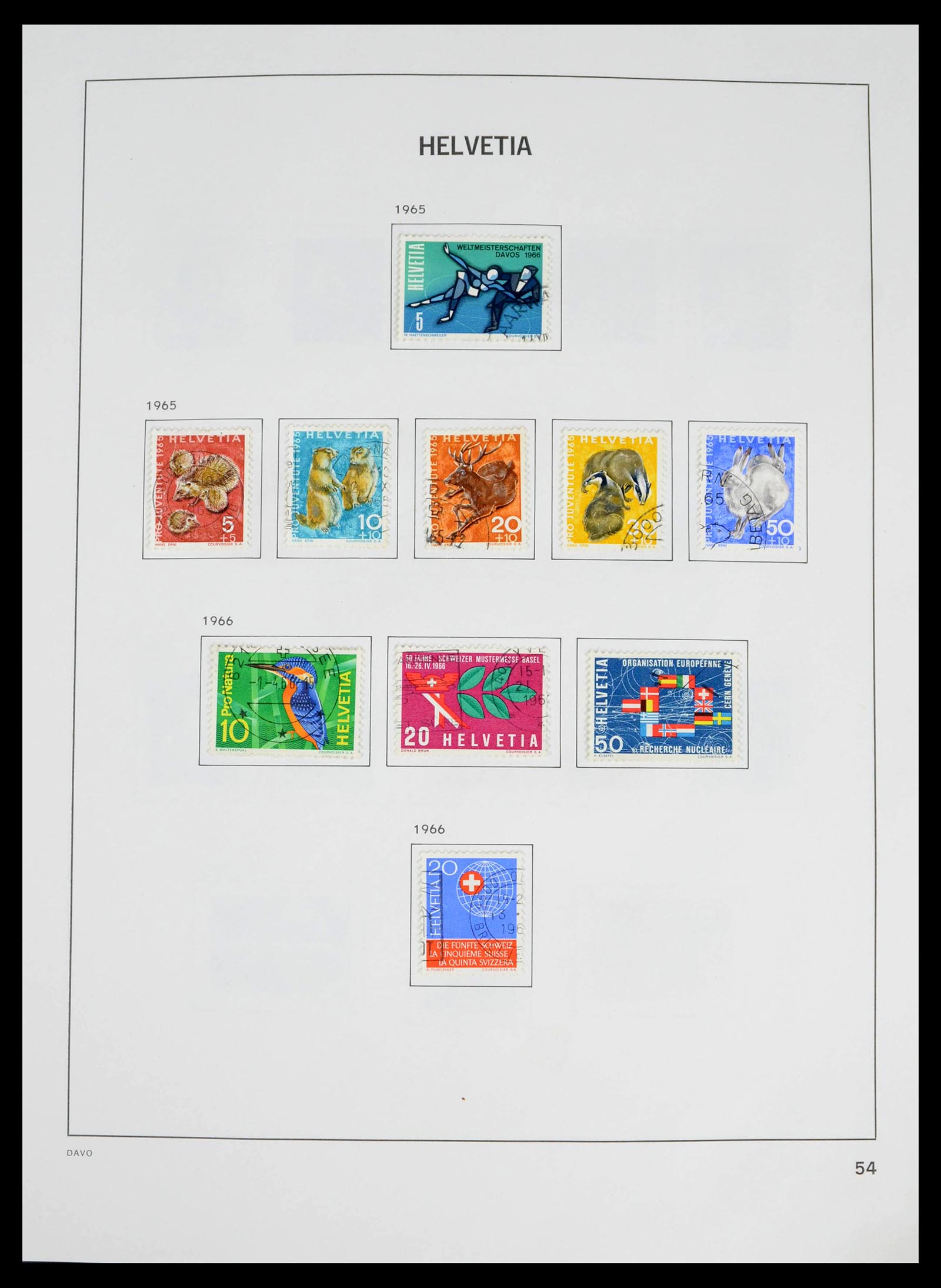 39363 0045 - Stamp collection 39363 Switzerland 1939-2013.