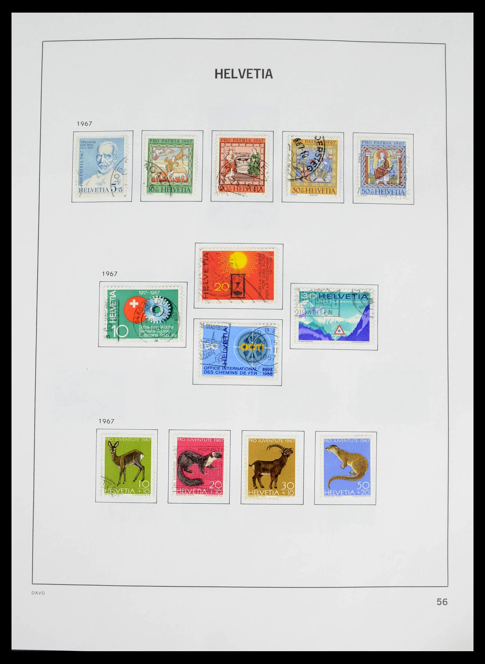 39363 0047 - Stamp collection 39363 Switzerland 1939-2013.