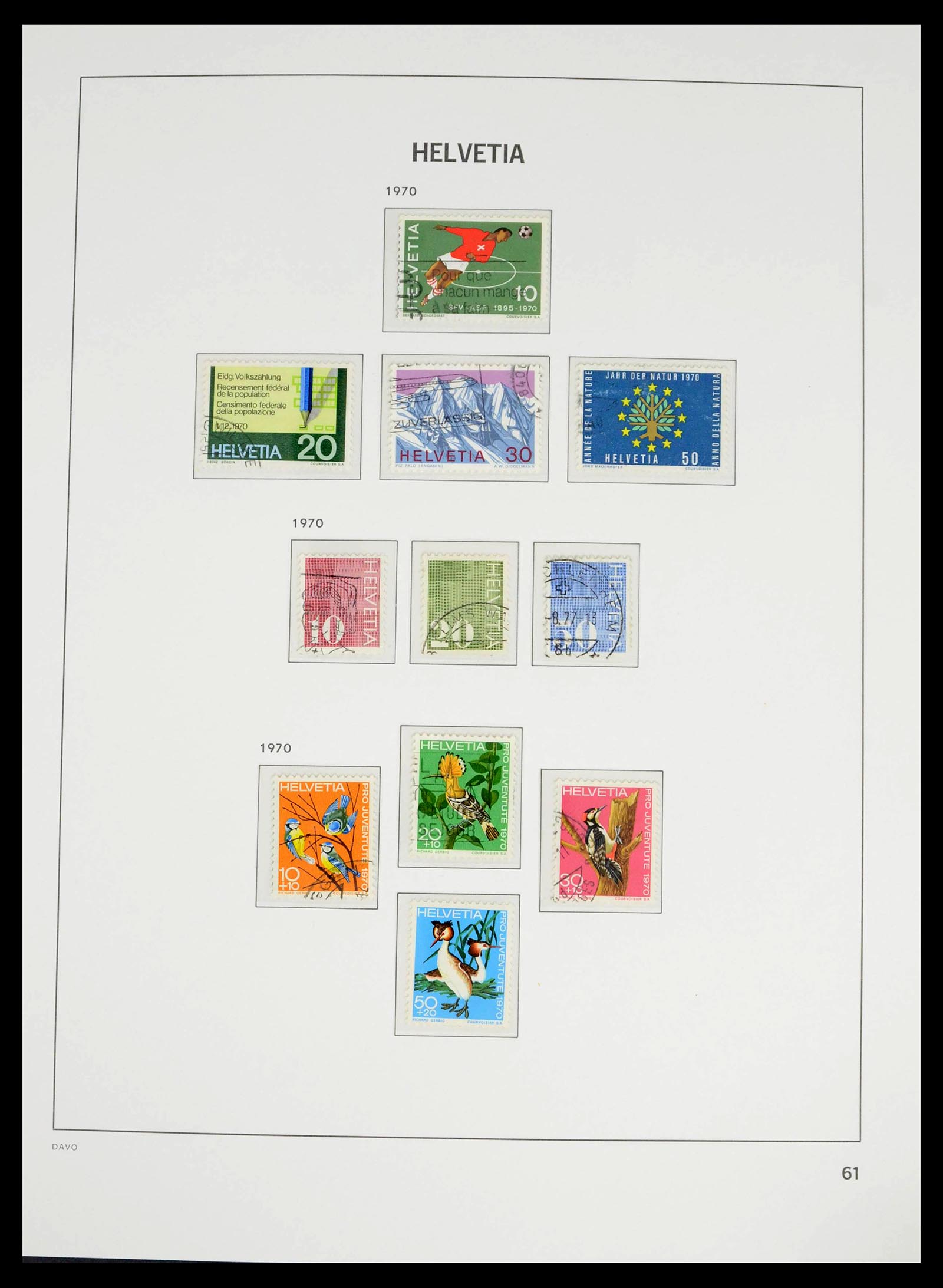 39363 0052 - Postzegelverzameling 39363 Zwitserland 1939-2013.