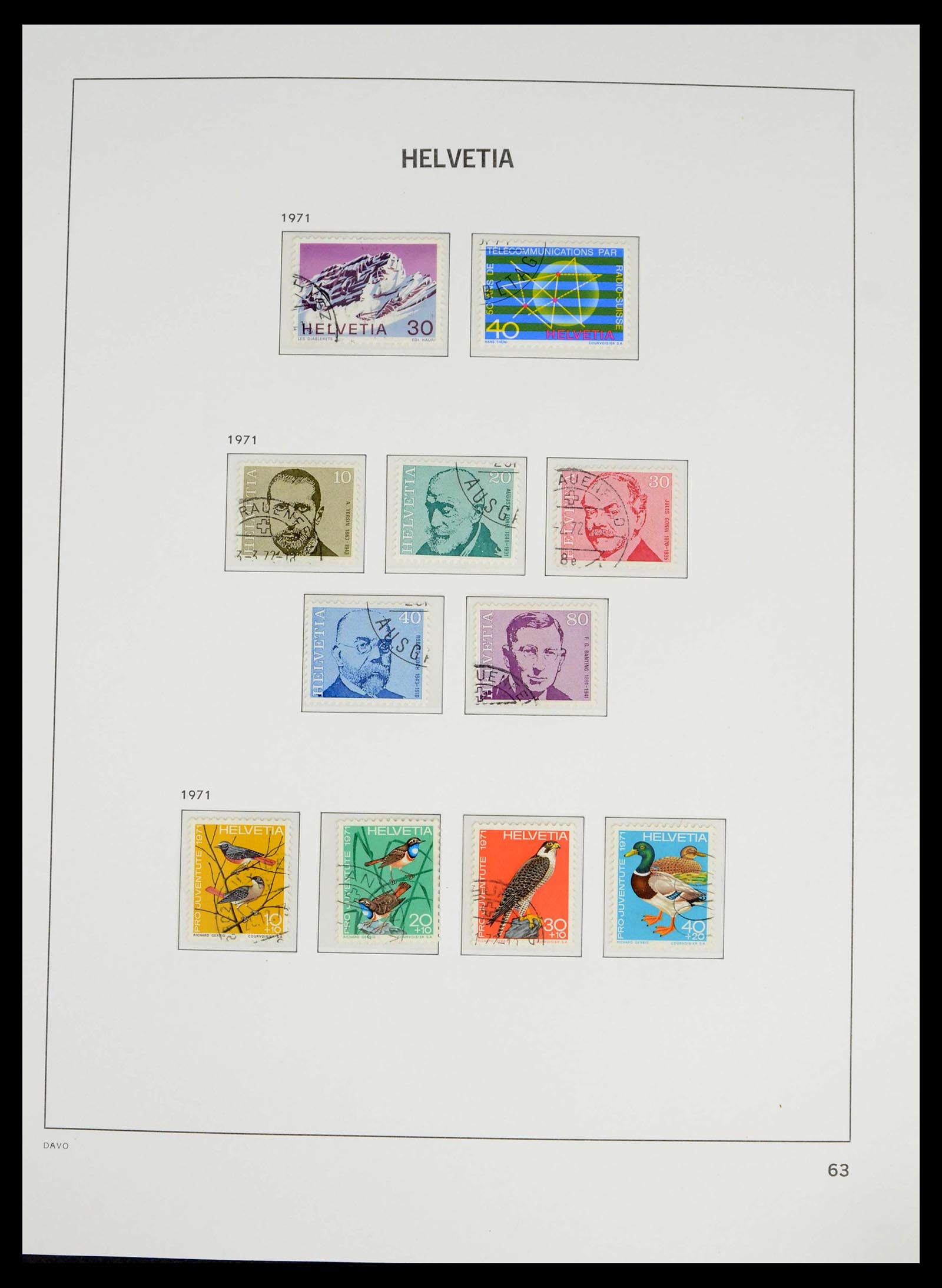 39363 0054 - Stamp collection 39363 Switzerland 1939-2013.
