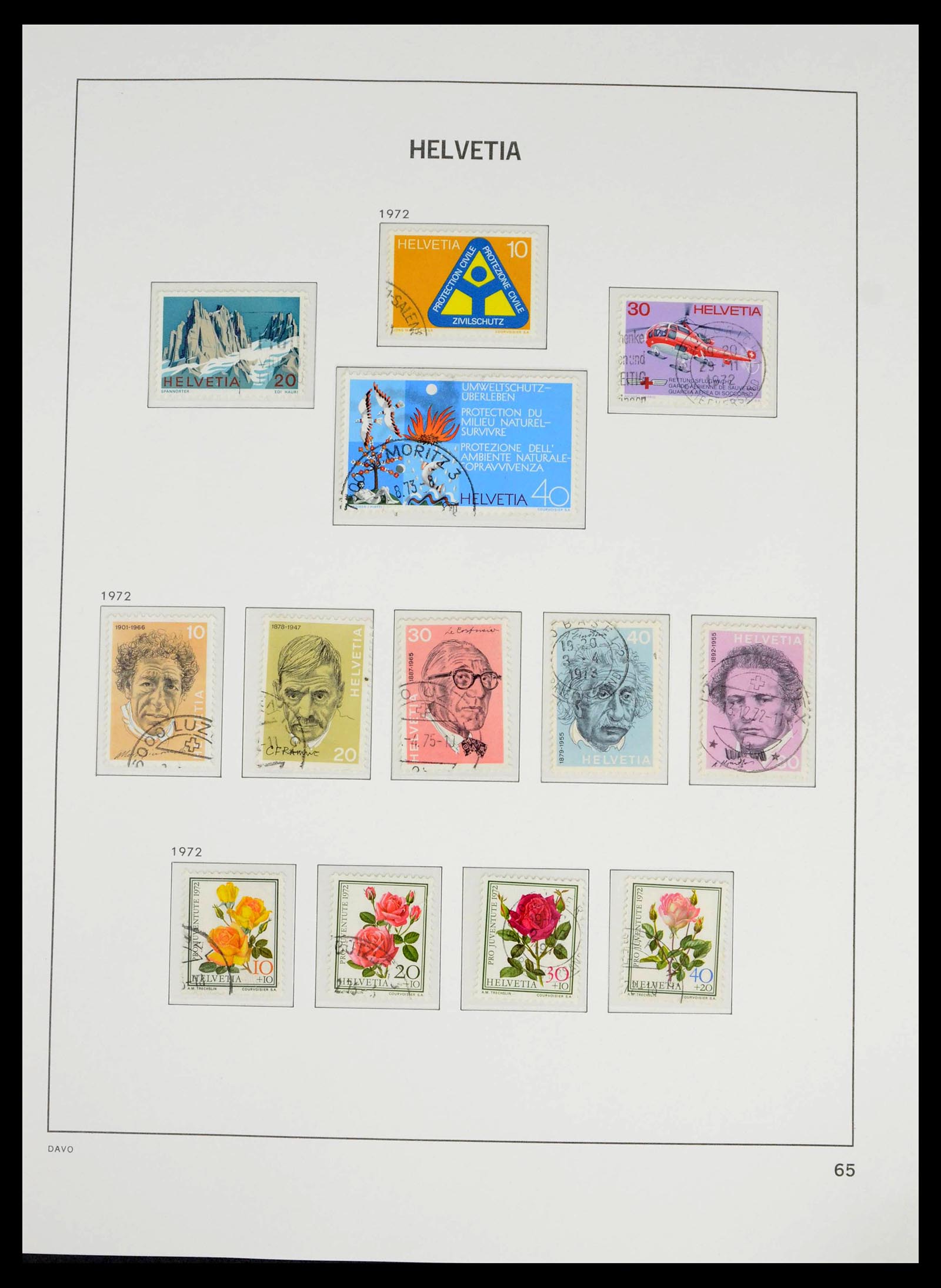 39363 0056 - Stamp collection 39363 Switzerland 1939-2013.