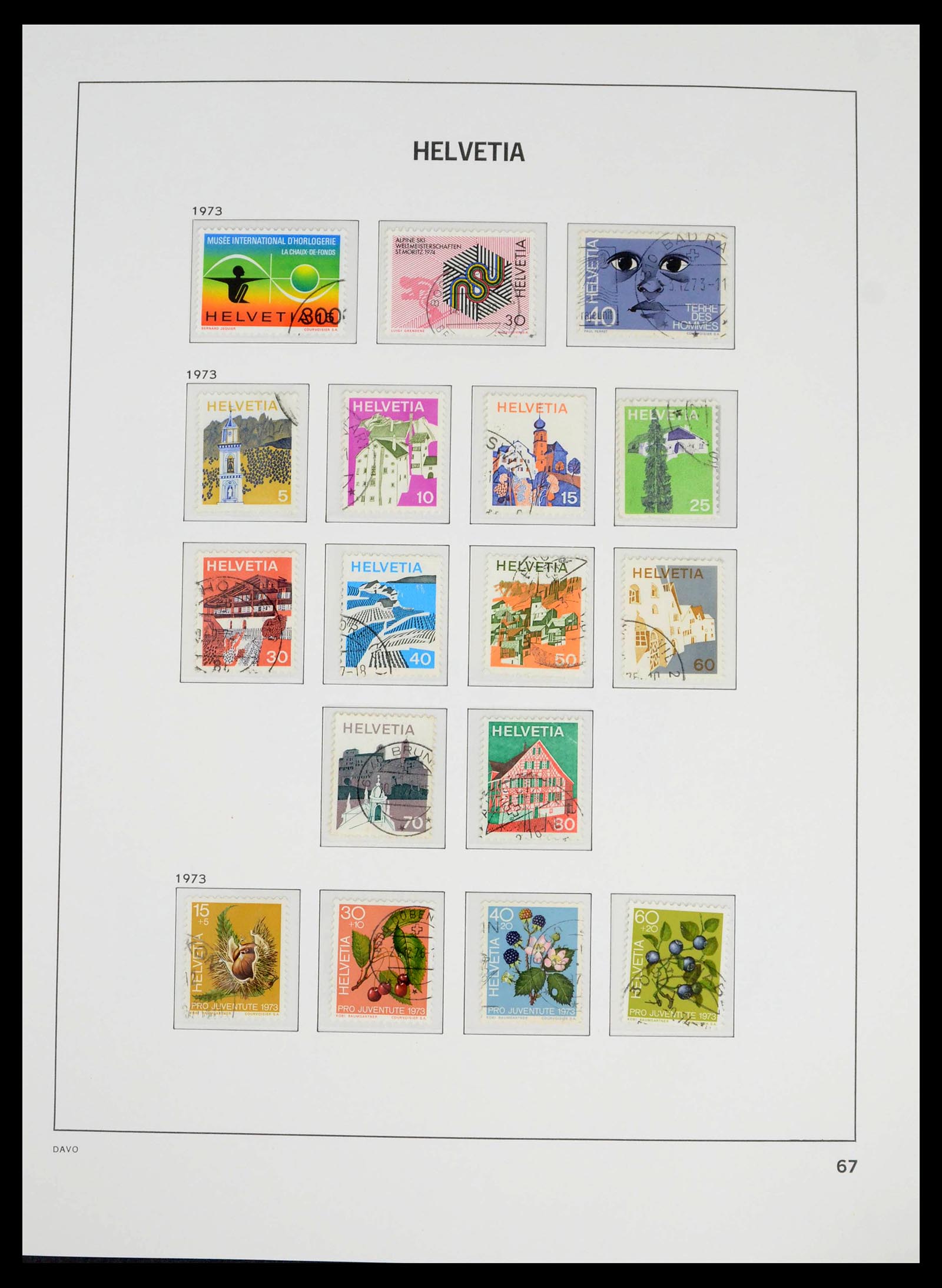 39363 0058 - Stamp collection 39363 Switzerland 1939-2013.