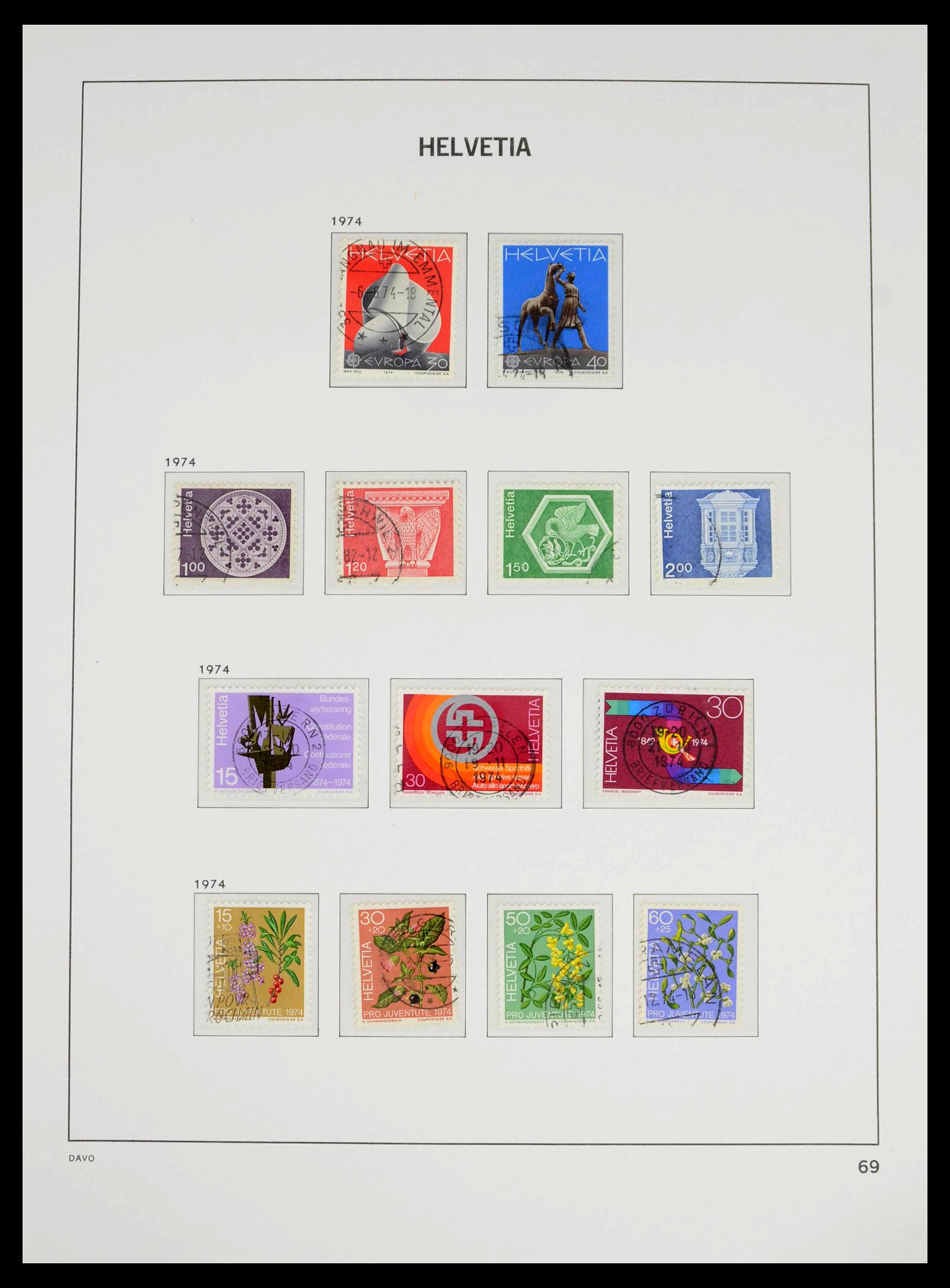 39363 0060 - Stamp collection 39363 Switzerland 1939-2013.
