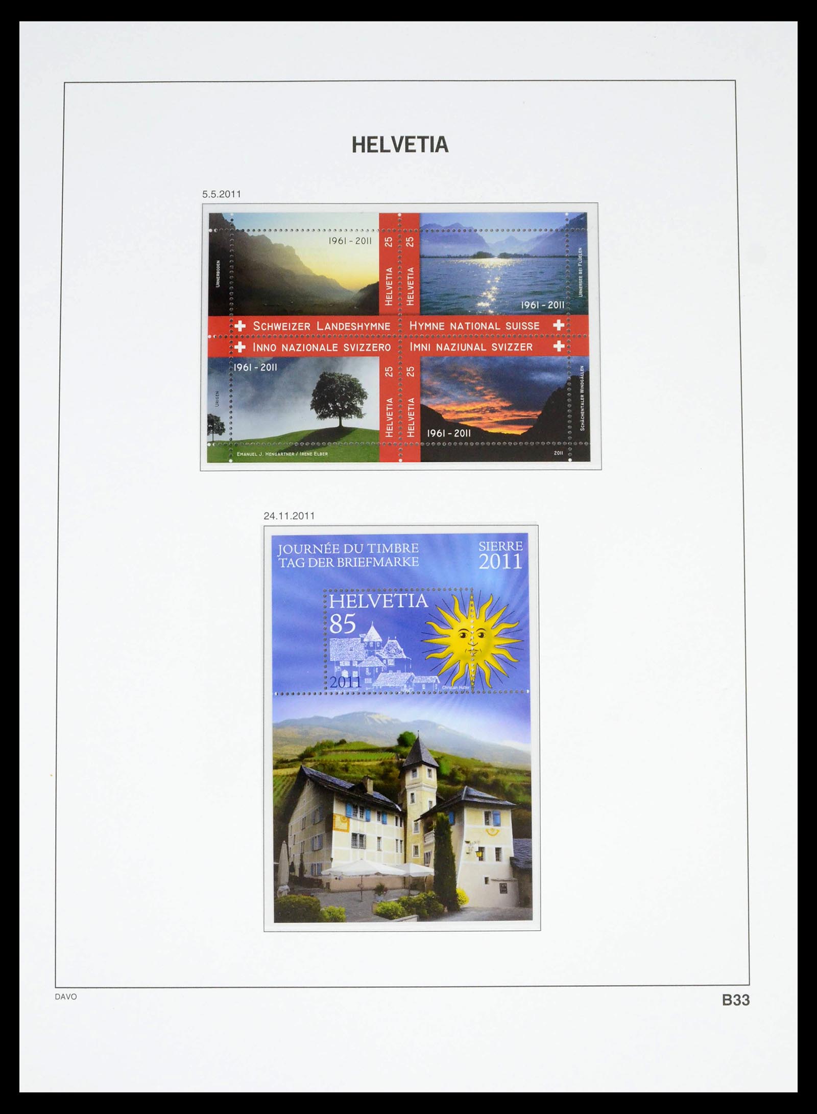 39363 0190 - Stamp collection 39363 Switzerland 1939-2013.