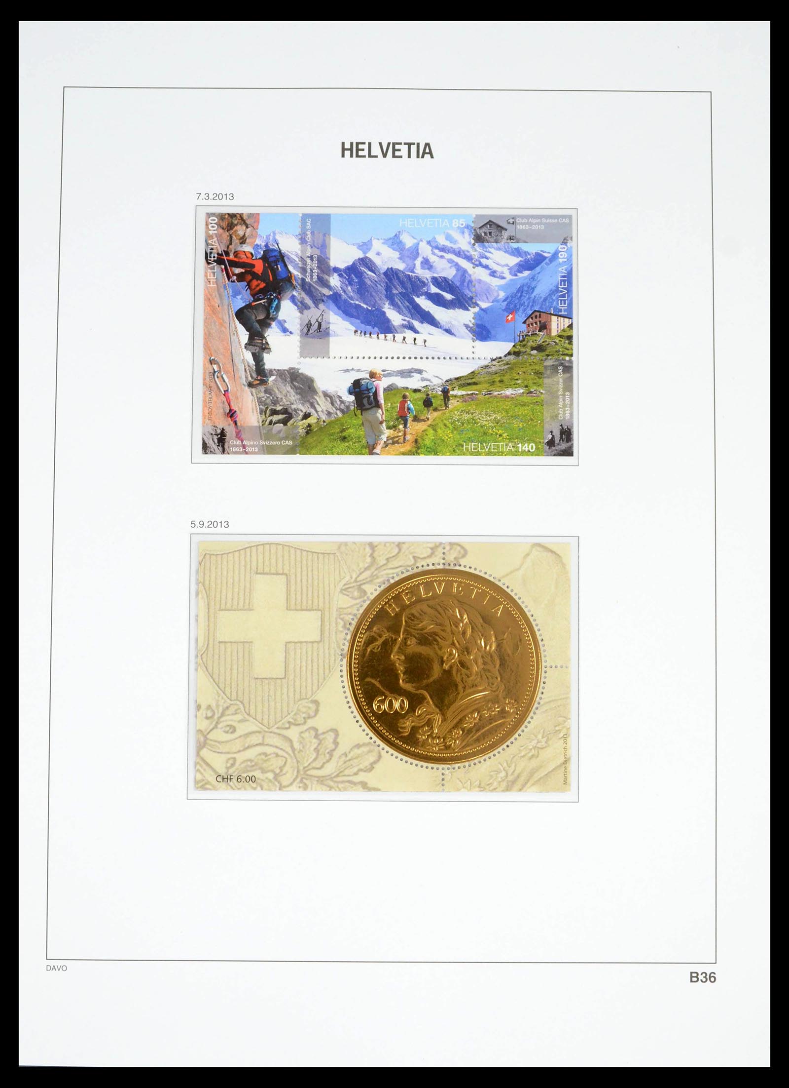 39363 0193 - Stamp collection 39363 Switzerland 1939-2013.
