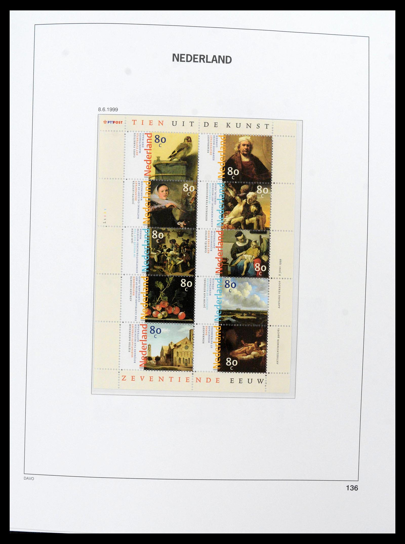 39364 0017 - Stamp collection 39364 Netherlands 1996-2021!