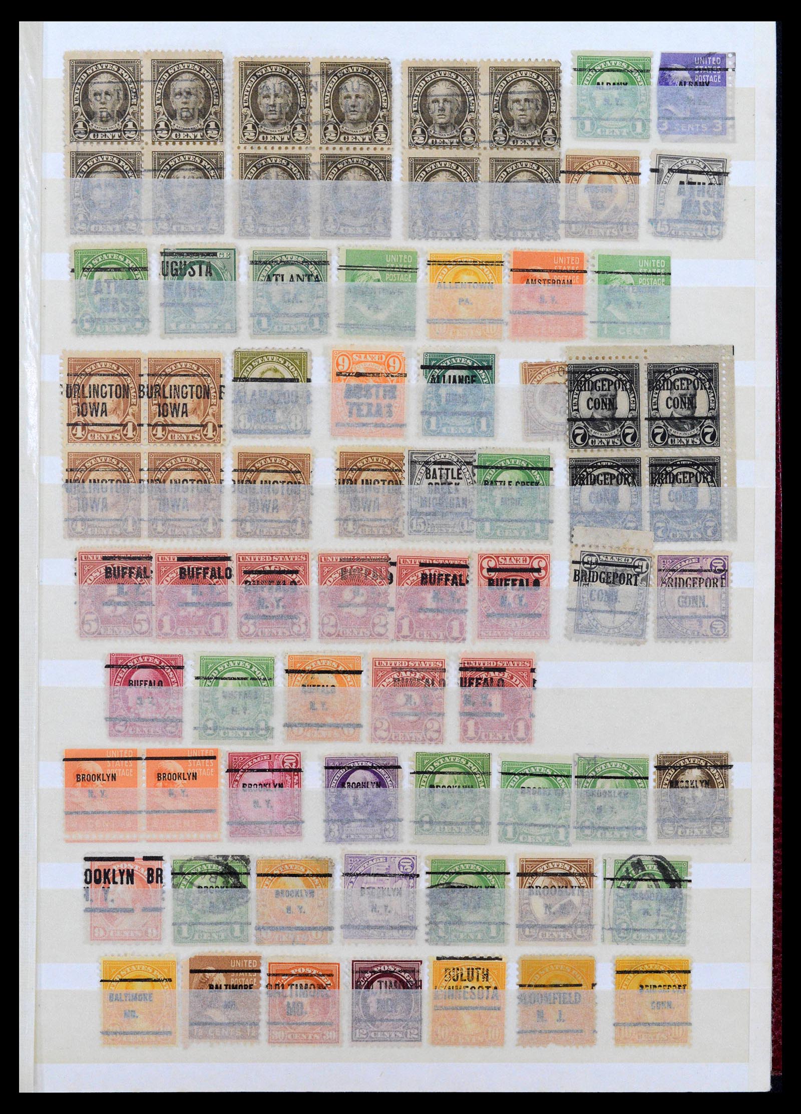 39366 0001 - Stamp collection 39366 USA precancels 1892-1940.