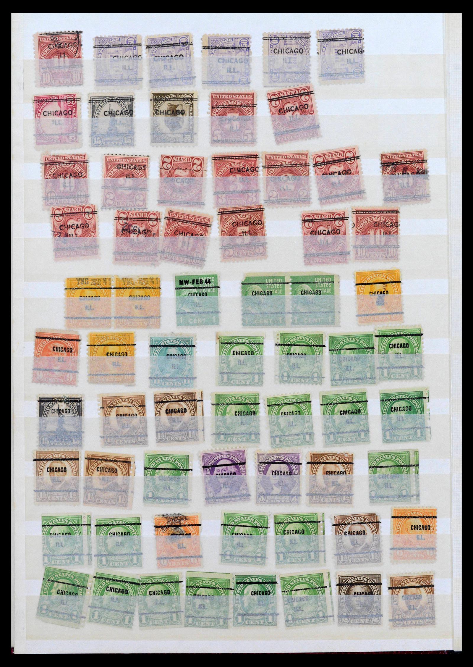 39366 0004 - Stamp collection 39366 USA precancels 1892-1940.