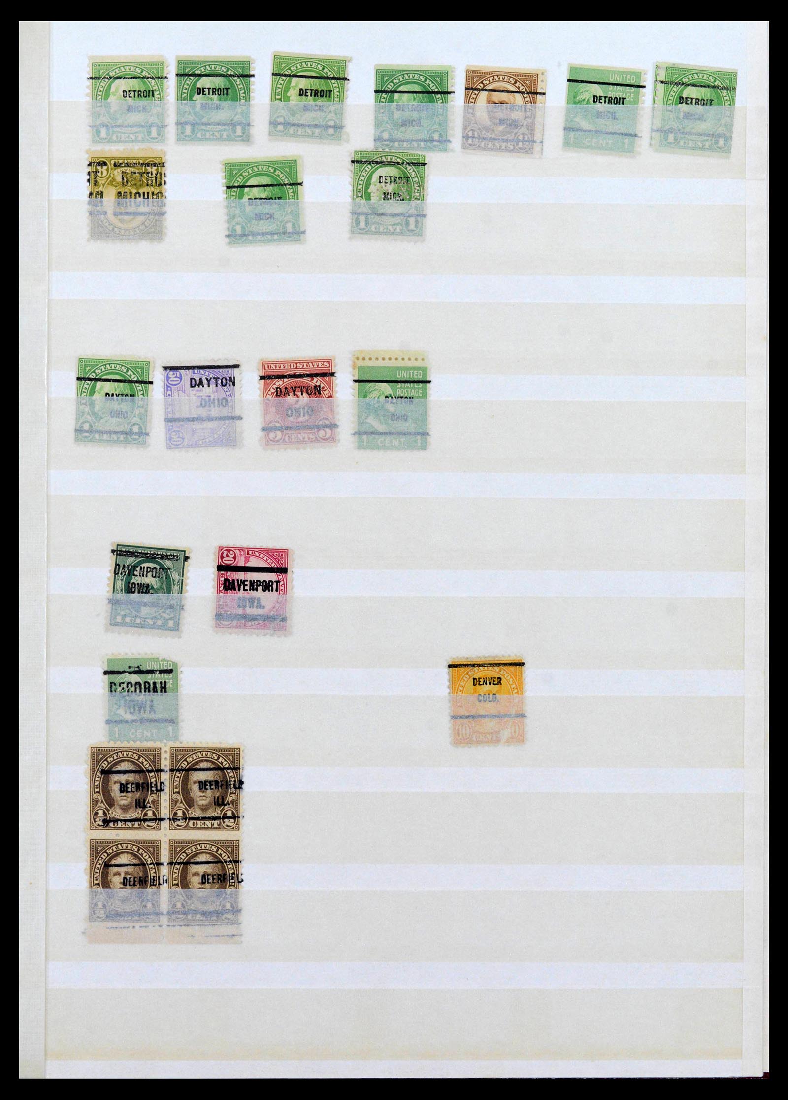 39366 0009 - Stamp collection 39366 USA precancels 1892-1940.