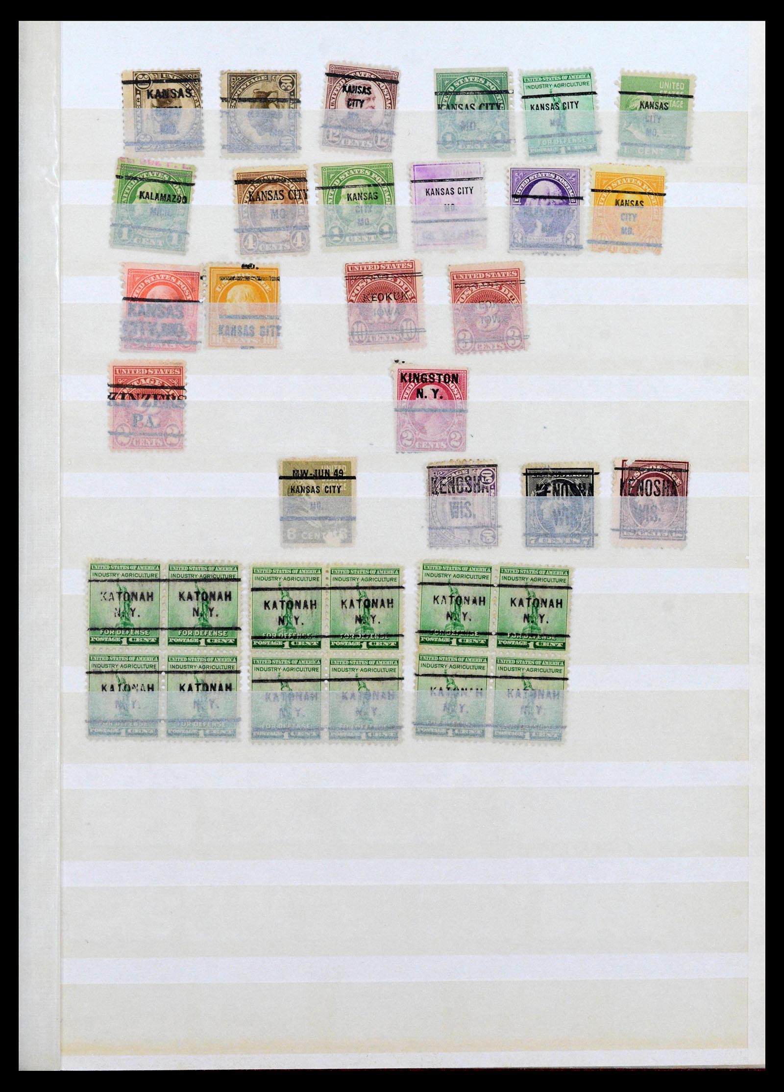 39366 0013 - Stamp collection 39366 USA precancels 1892-1940.