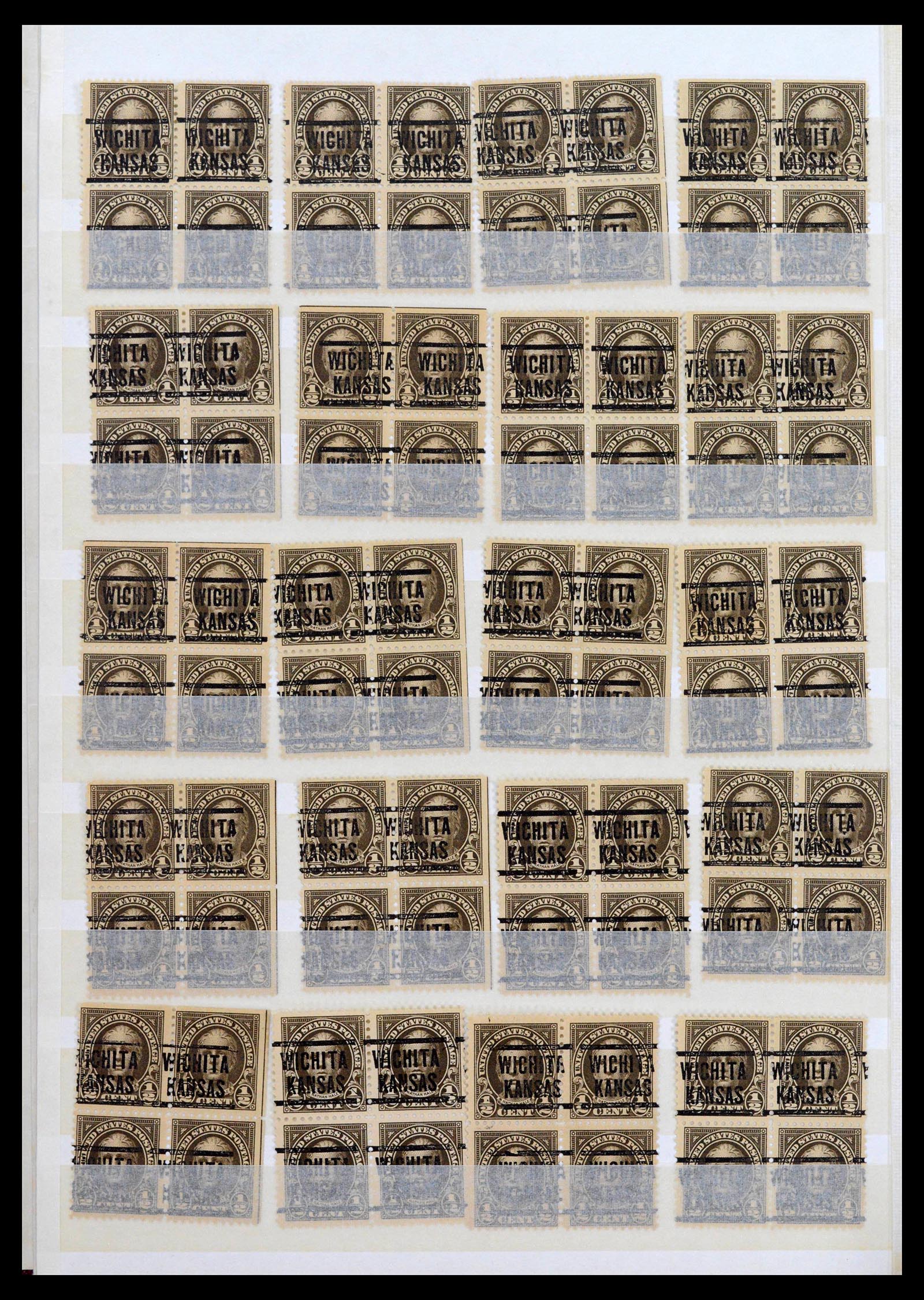 39366 0030 - Postzegelverzameling 39366 USA voorafstempelingen 1892-1940.