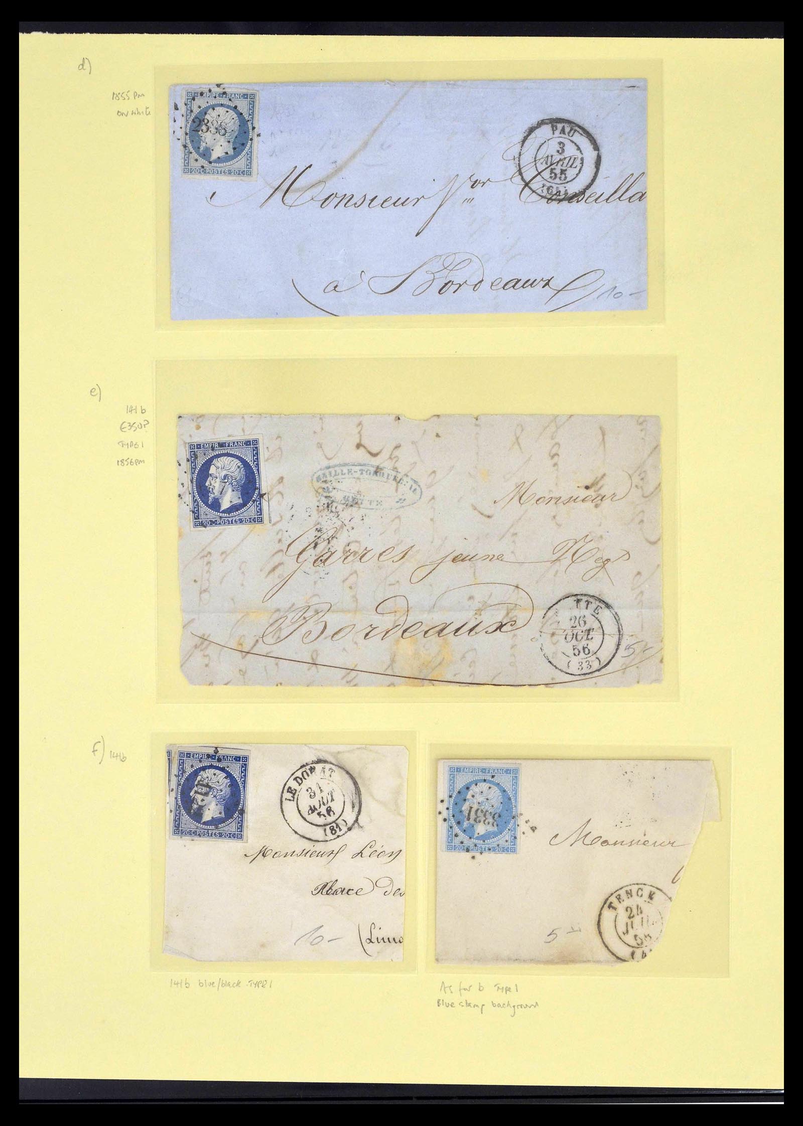 39367 0002 - Postzegelverzameling 39367 Frankrijk brieven 1853-1960.
