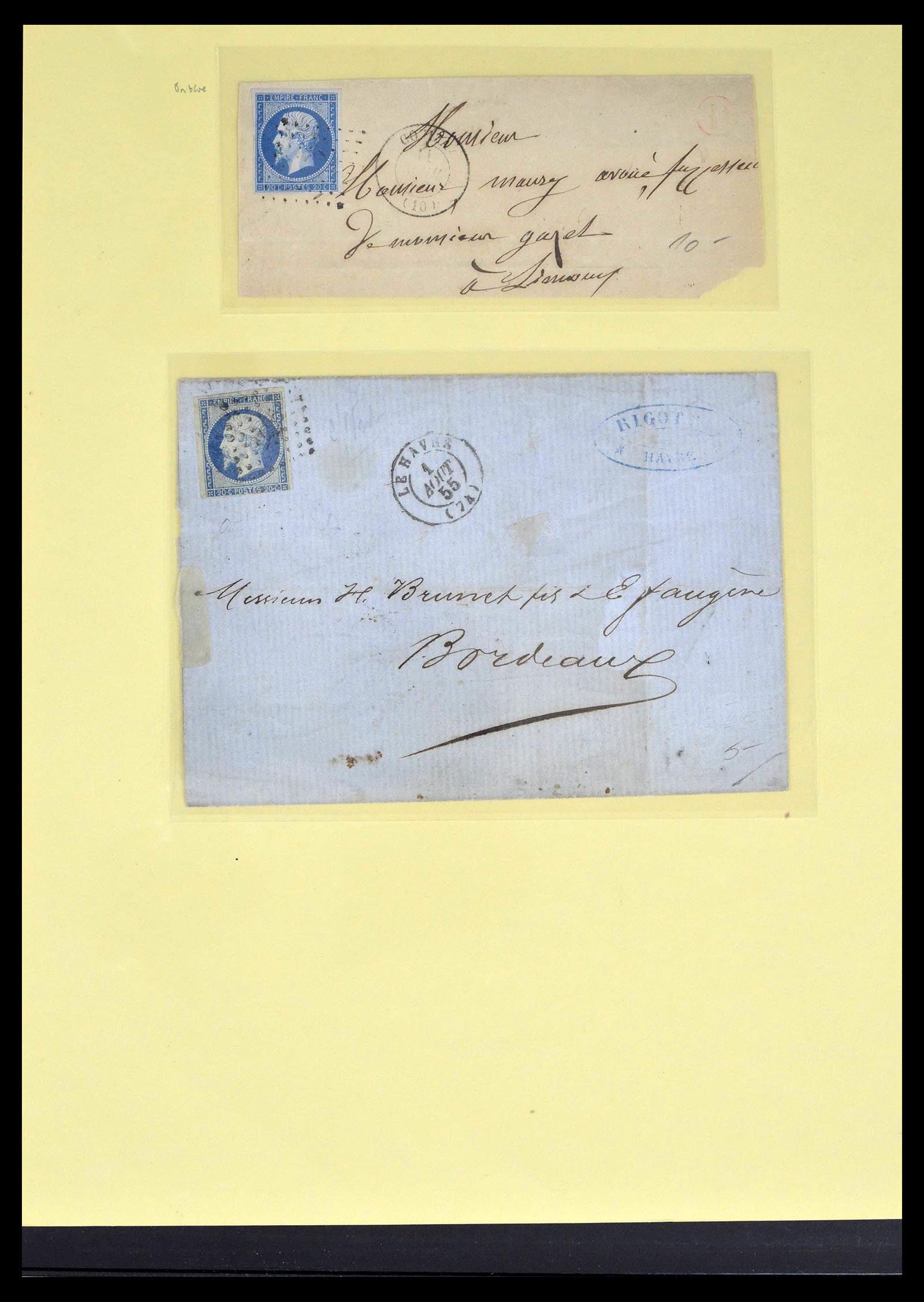 39367 0003 - Postzegelverzameling 39367 Frankrijk brieven 1853-1960.
