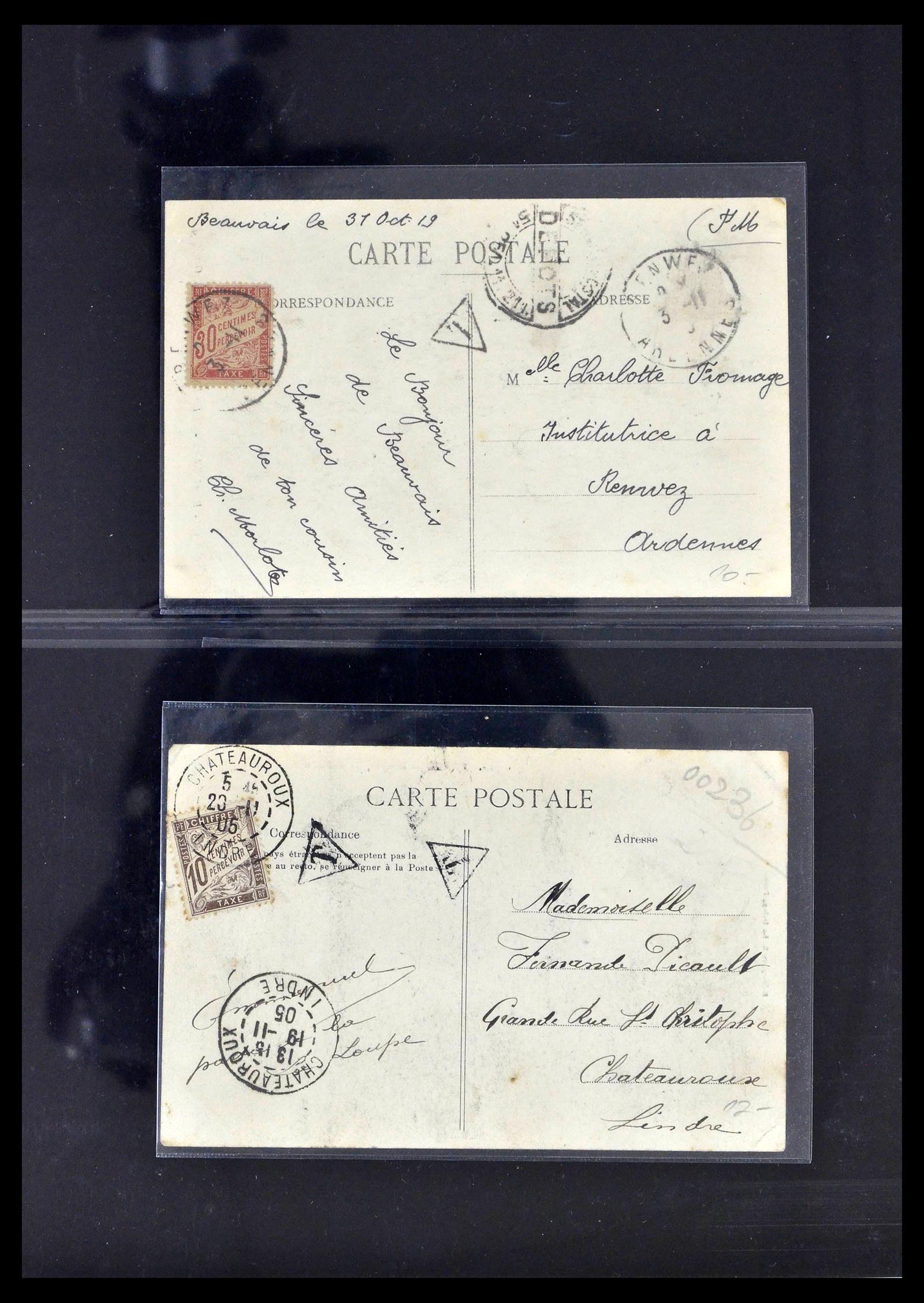 39367 0009 - Postzegelverzameling 39367 Frankrijk brieven 1853-1960.