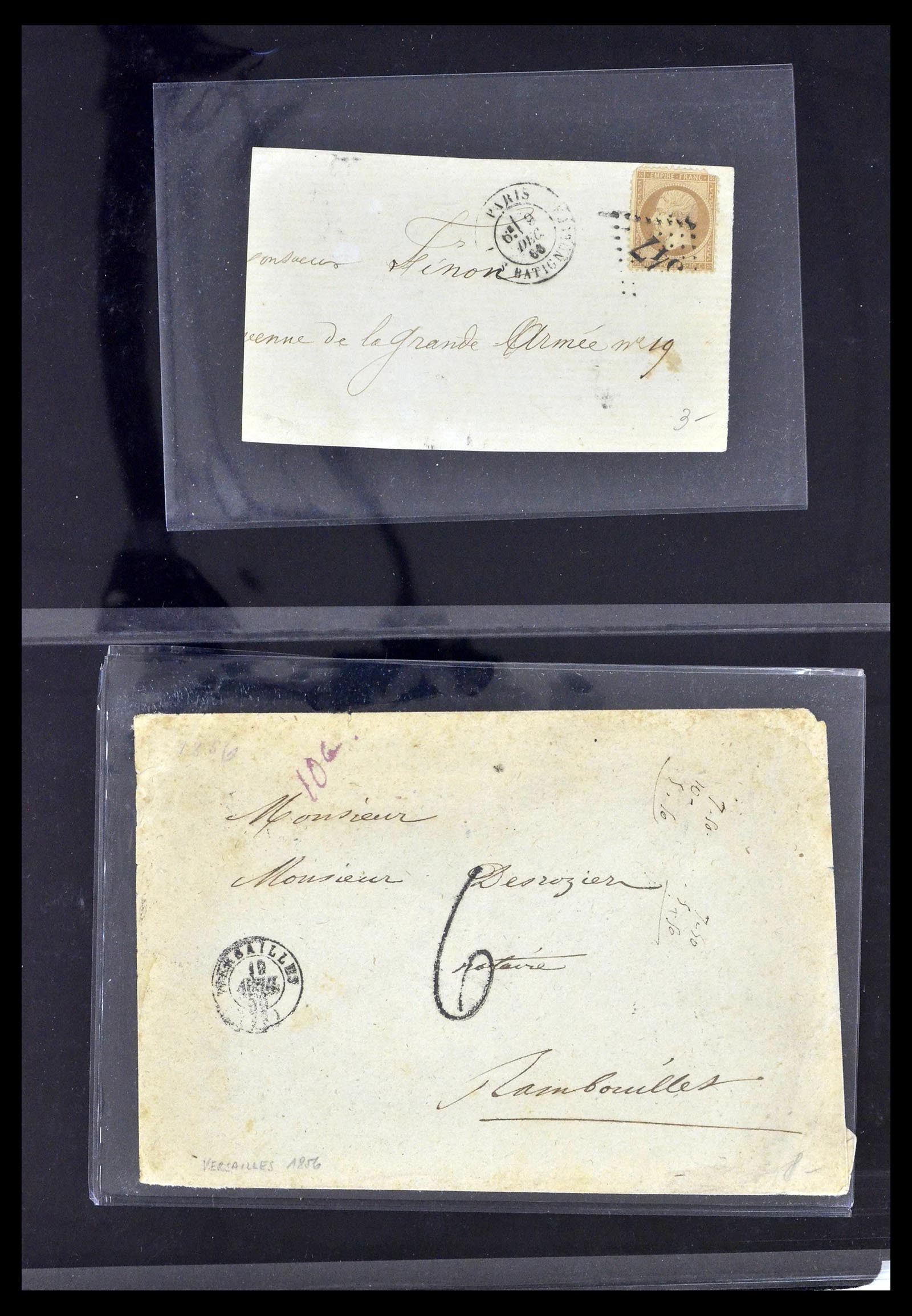 39367 0010 - Postzegelverzameling 39367 Frankrijk brieven 1853-1960.