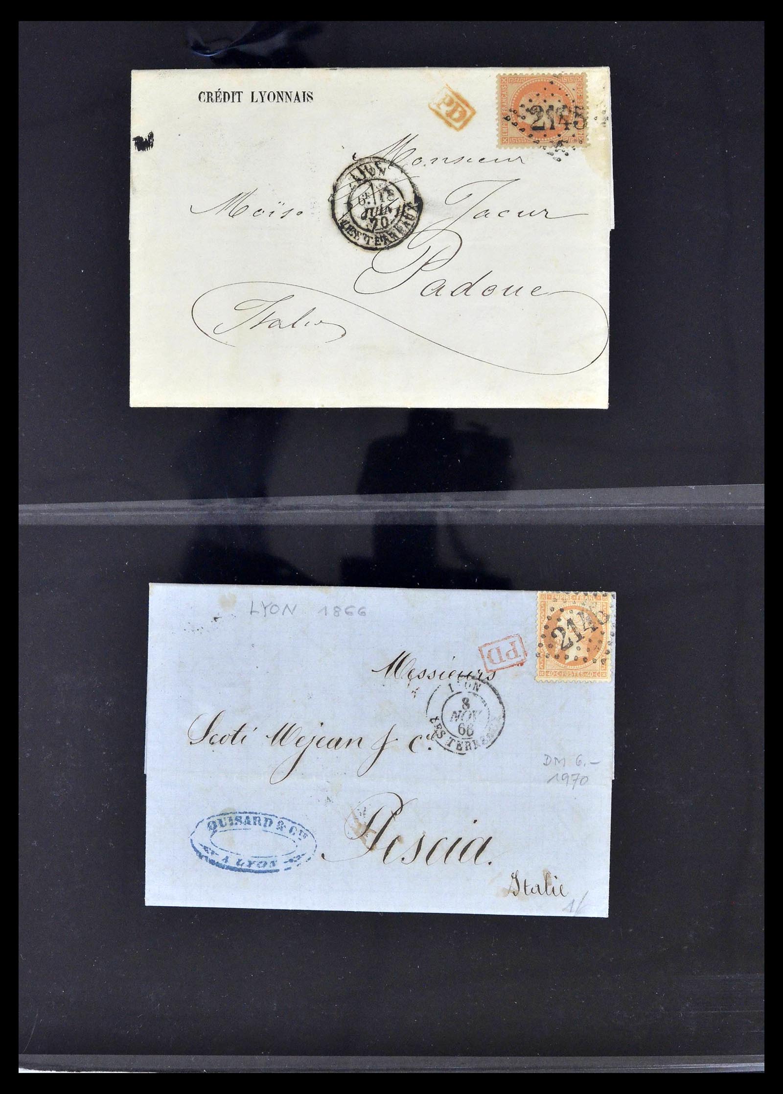 39367 0012 - Postzegelverzameling 39367 Frankrijk brieven 1853-1960.
